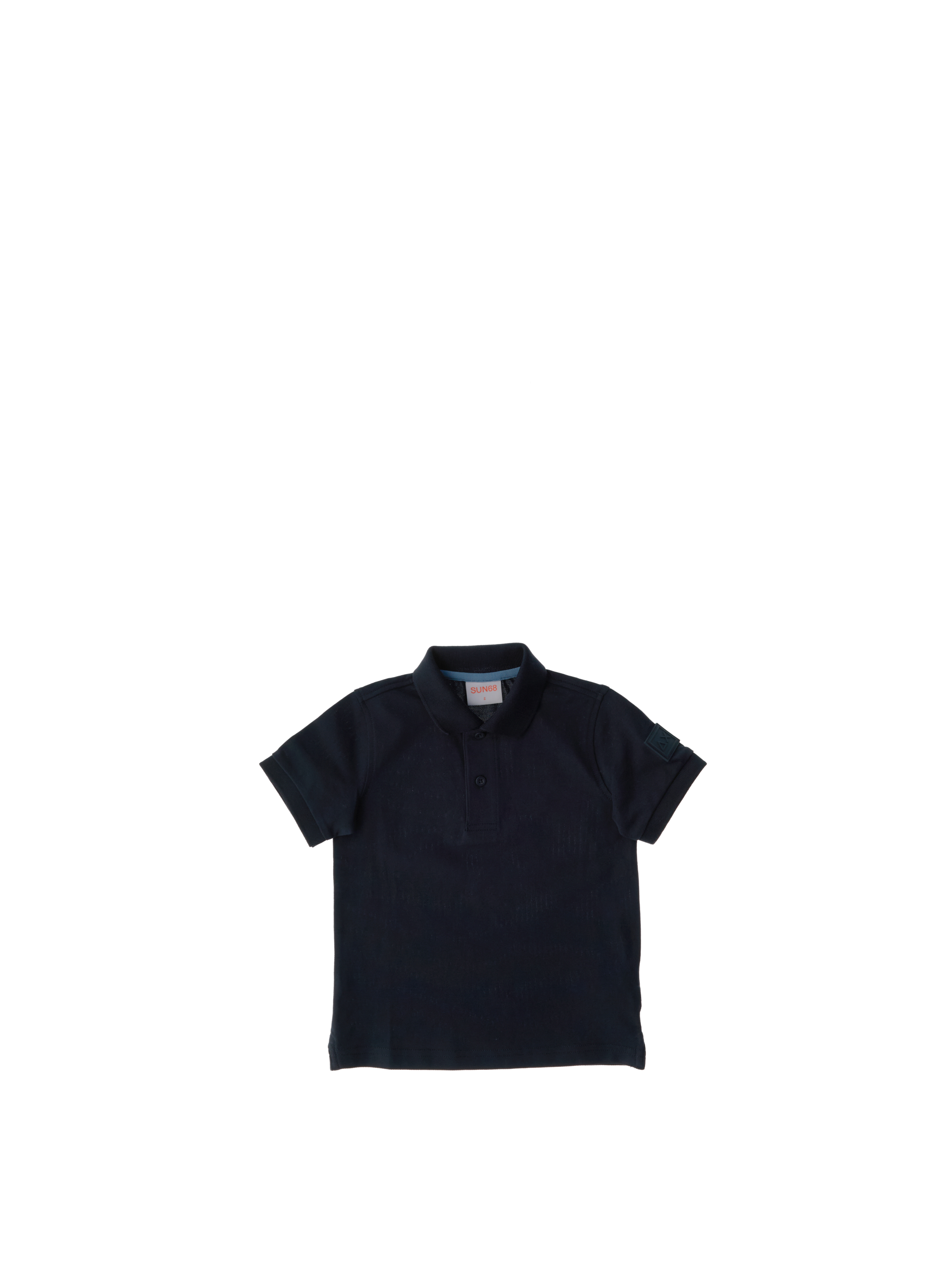 SUN68 Polo in cotone NERO