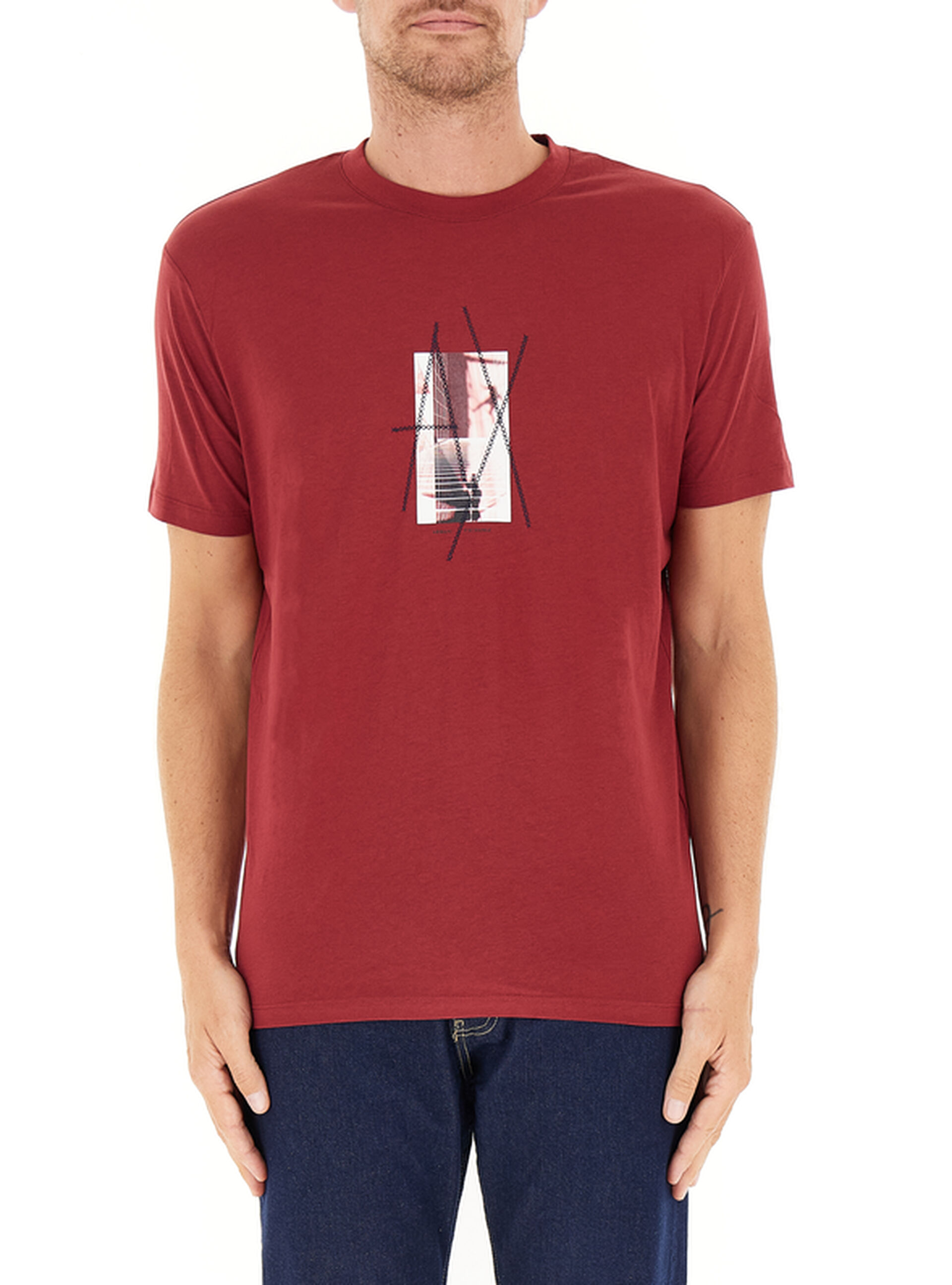 T-shirt girocollo ROSSO S