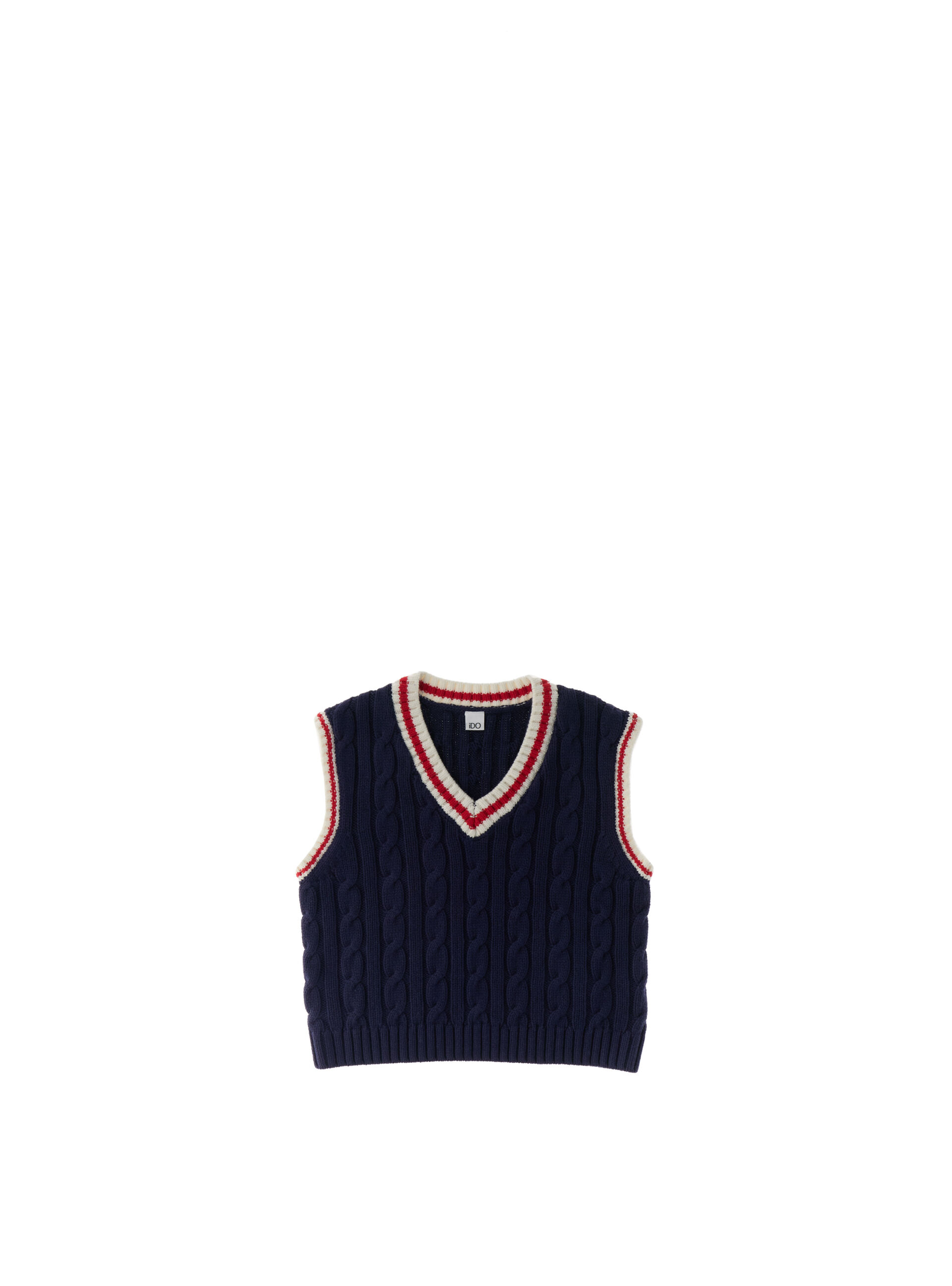 IDO Gilet misto cotone BLU NAVY