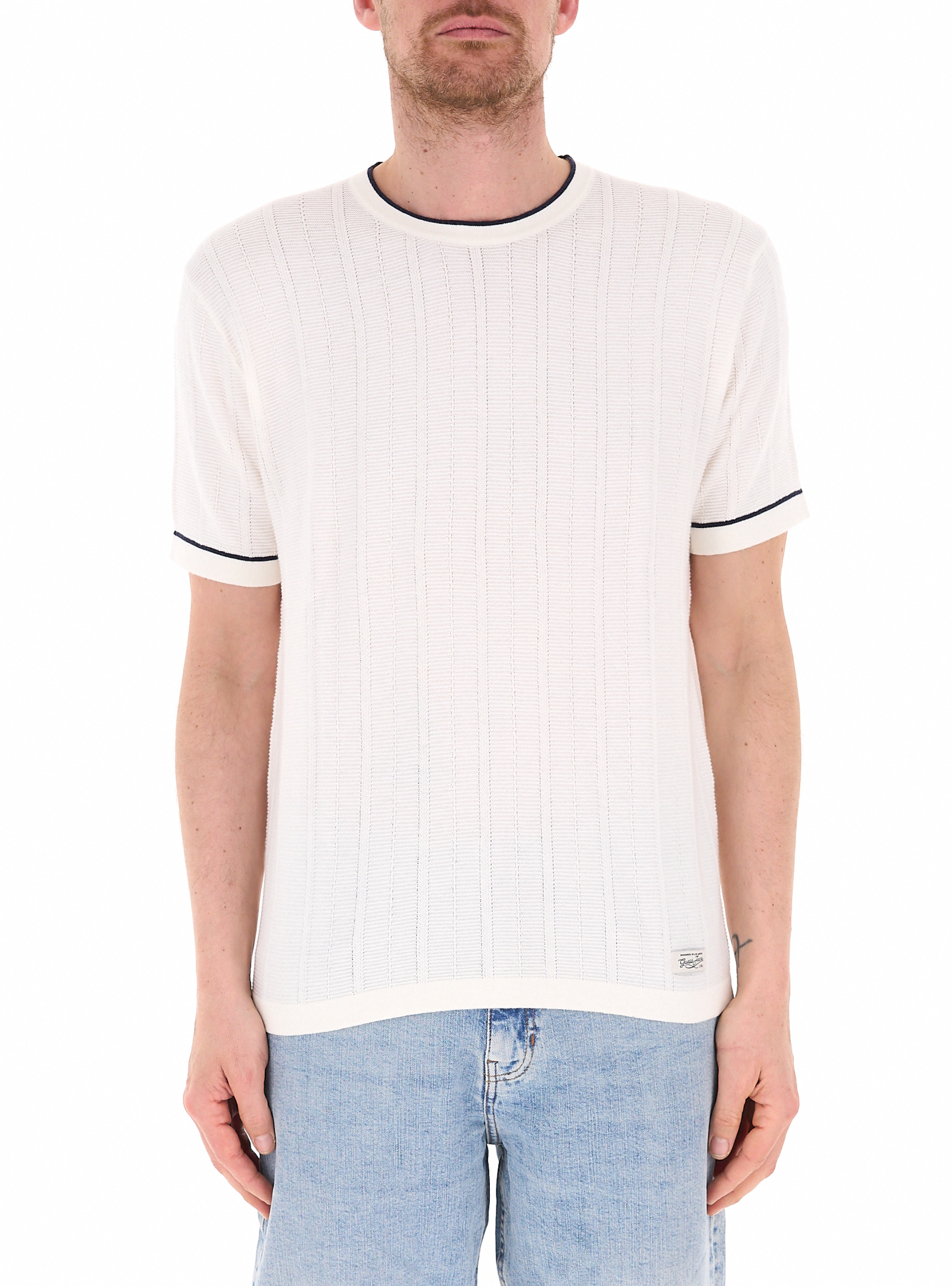 GUESS JEANS Maglia girocollo PANNA