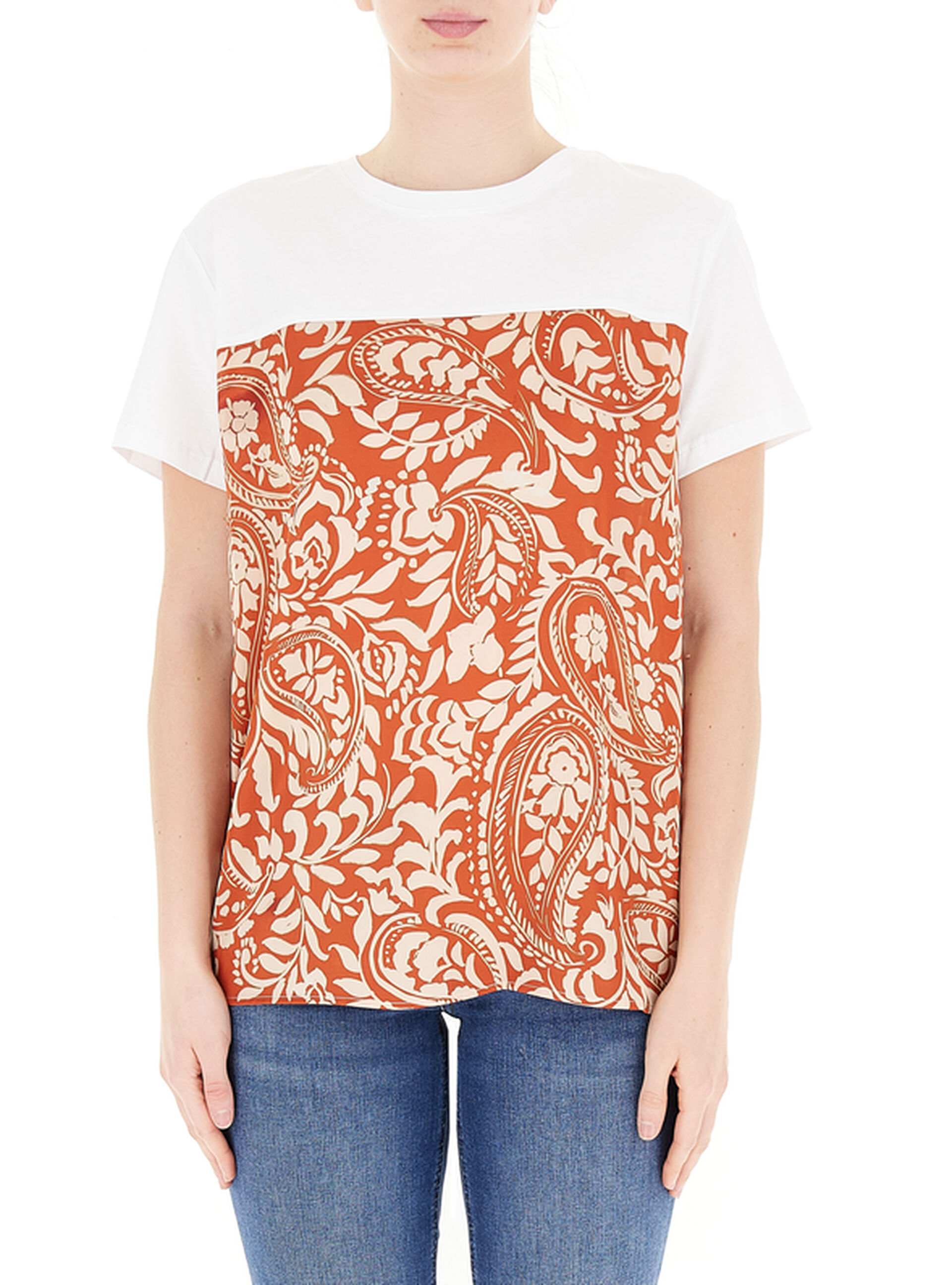 T-shirt girocollo LIU JEANS TERRACOTTA S