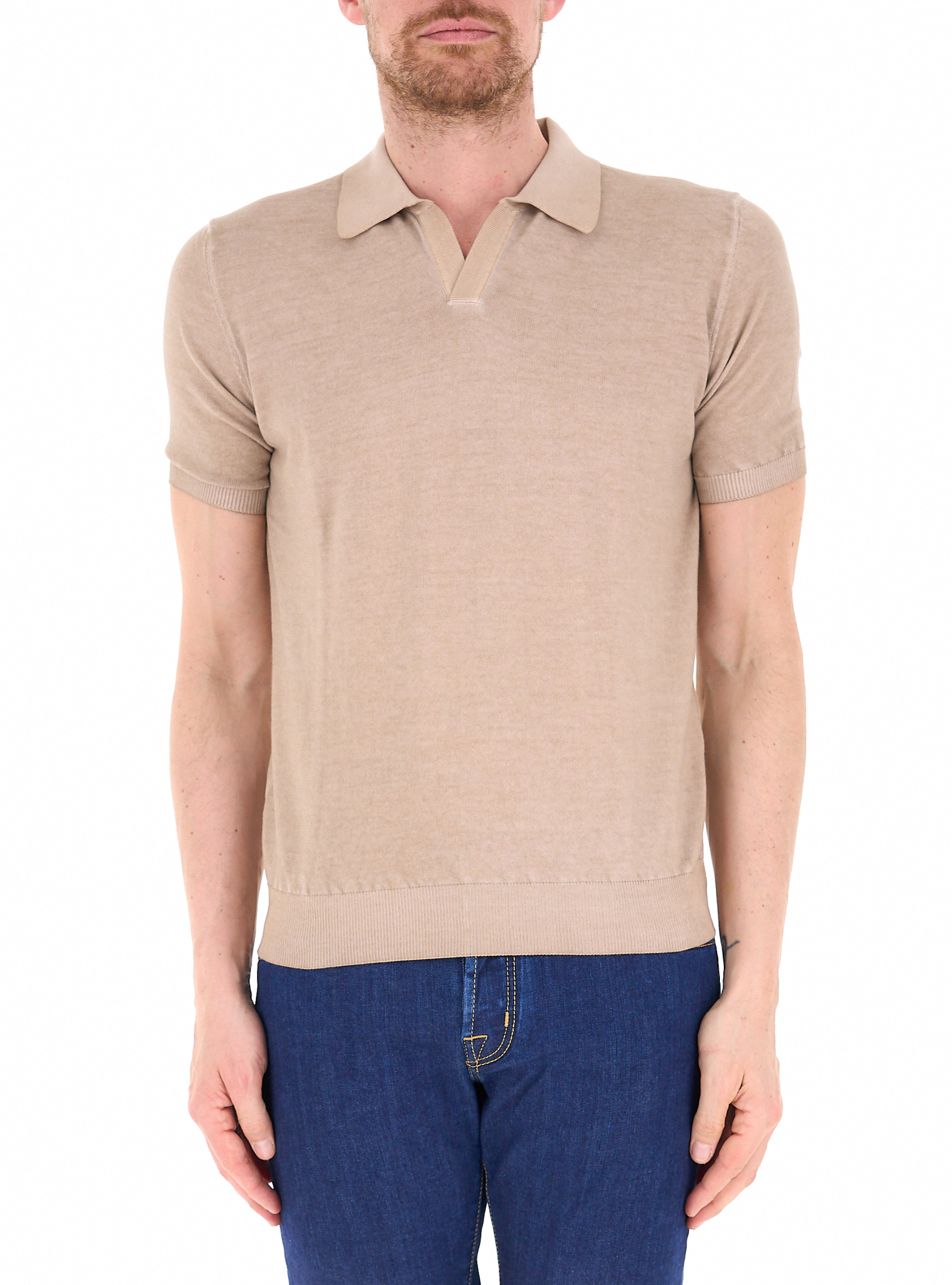 PREMODE Polo maniche corte BEIGE