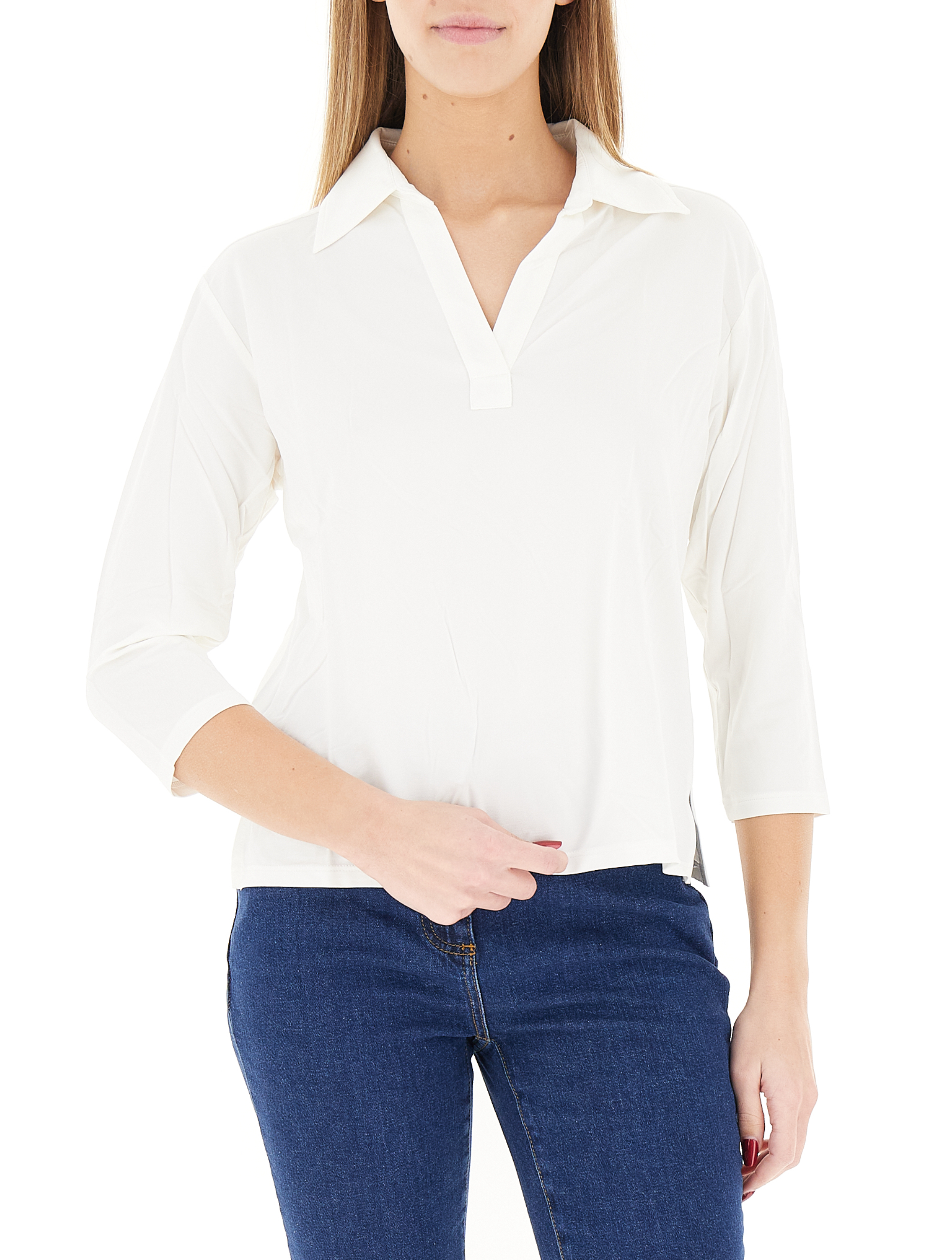 Blusa maniche lunghe BIANCO