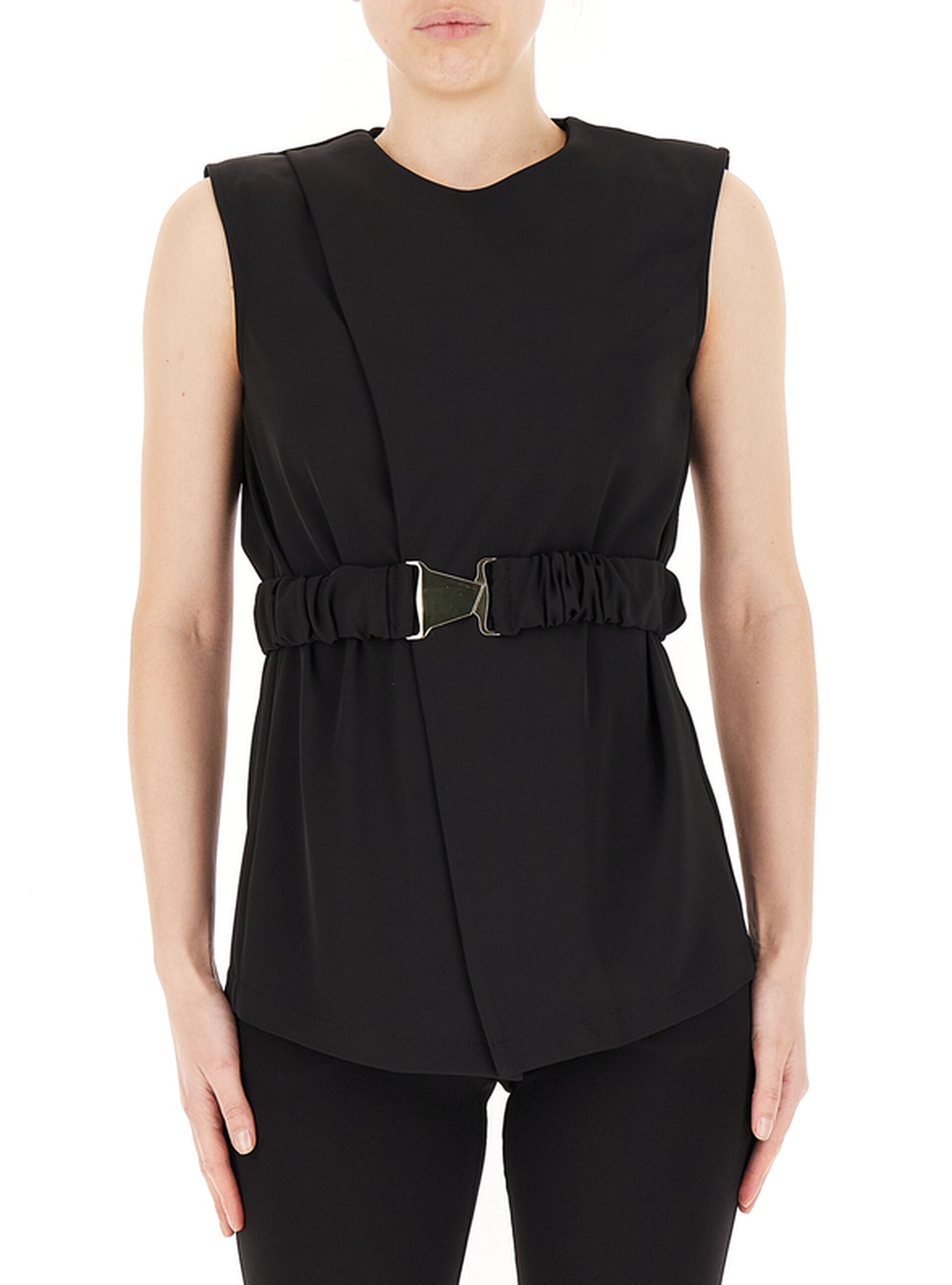 RINASCIMENTO Blusa smanicata NERO