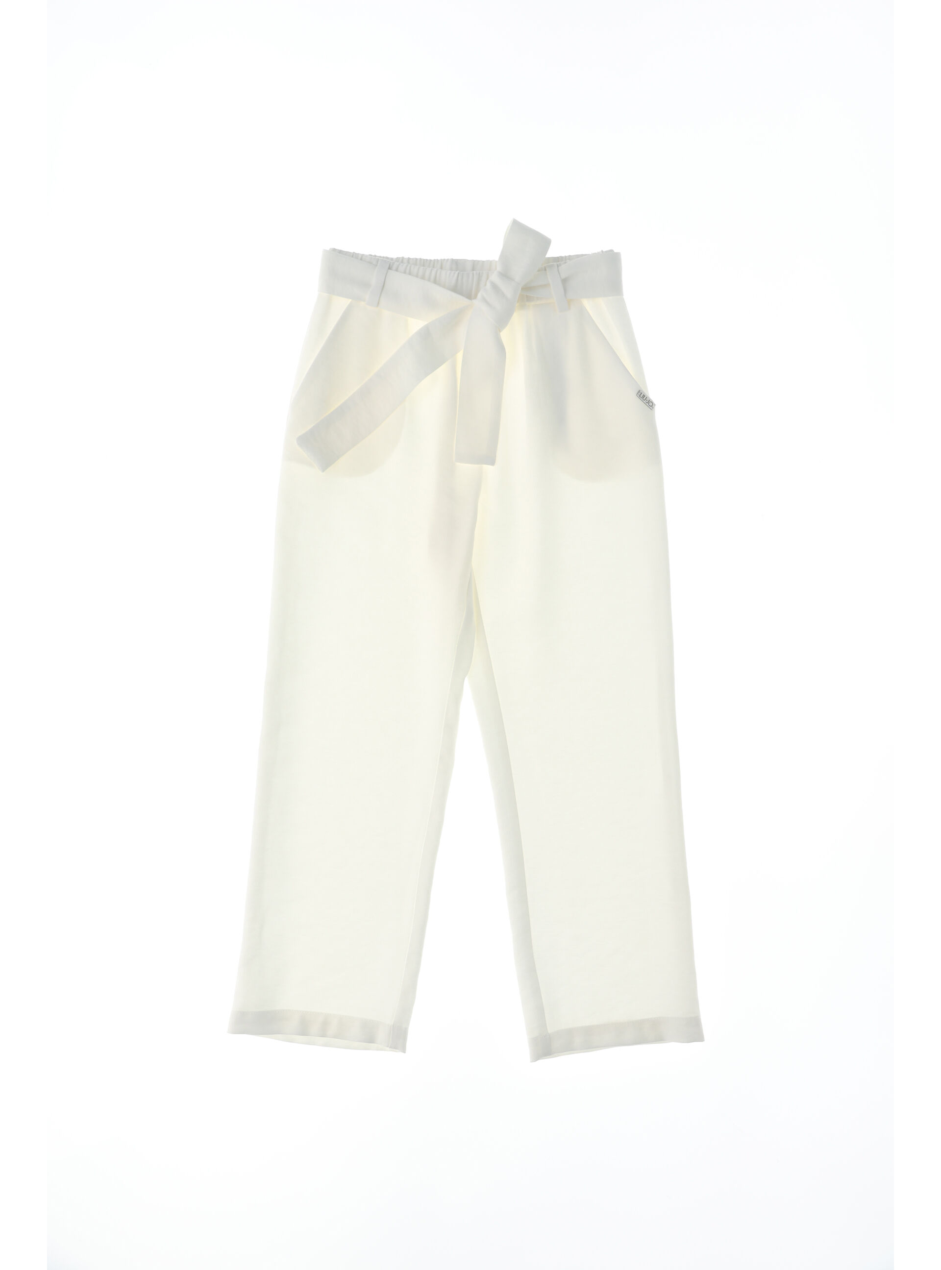 Pantalone con cintura JUNIOR BIANCO