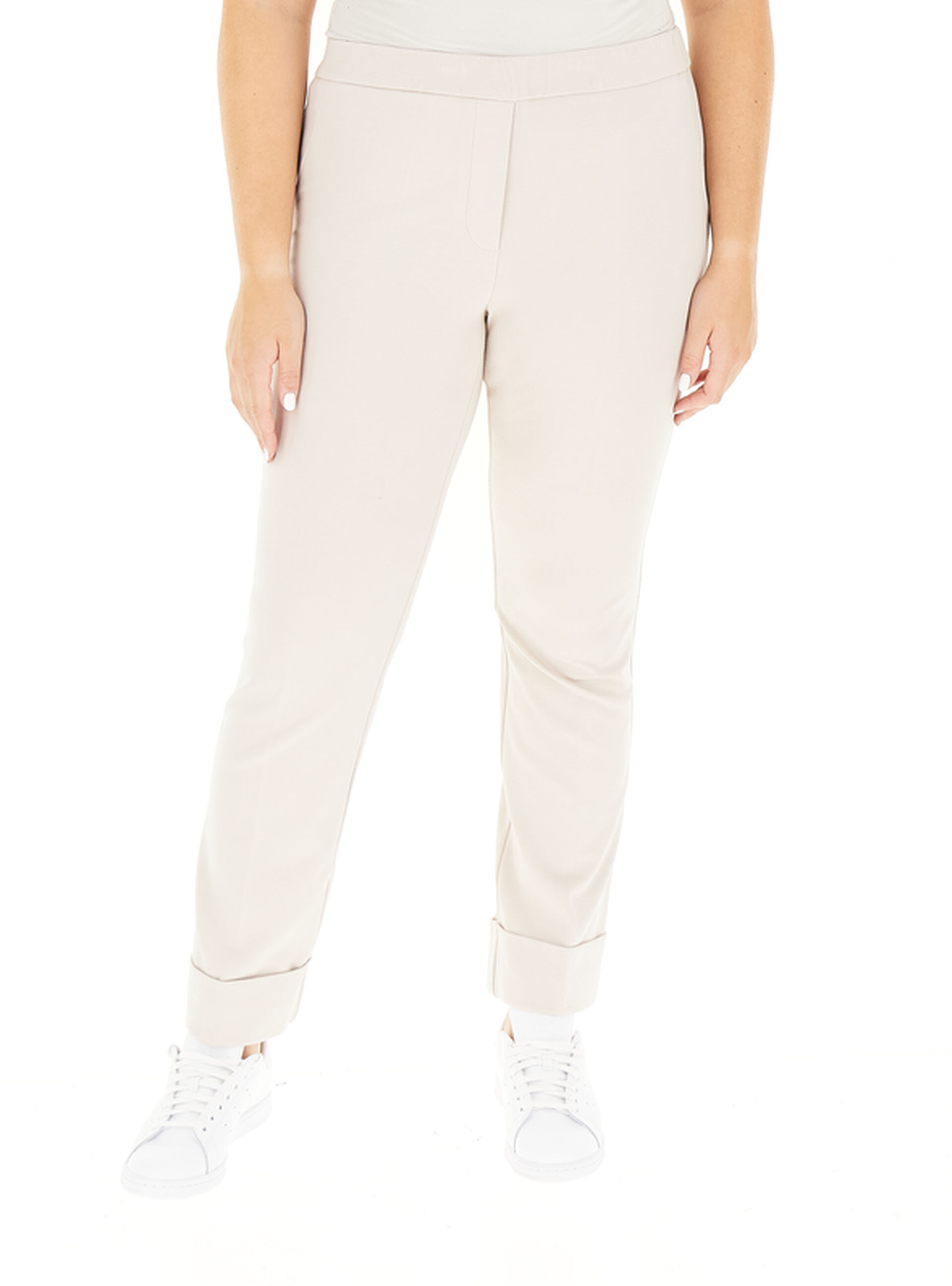 Pantalone con risvolto AVORIO