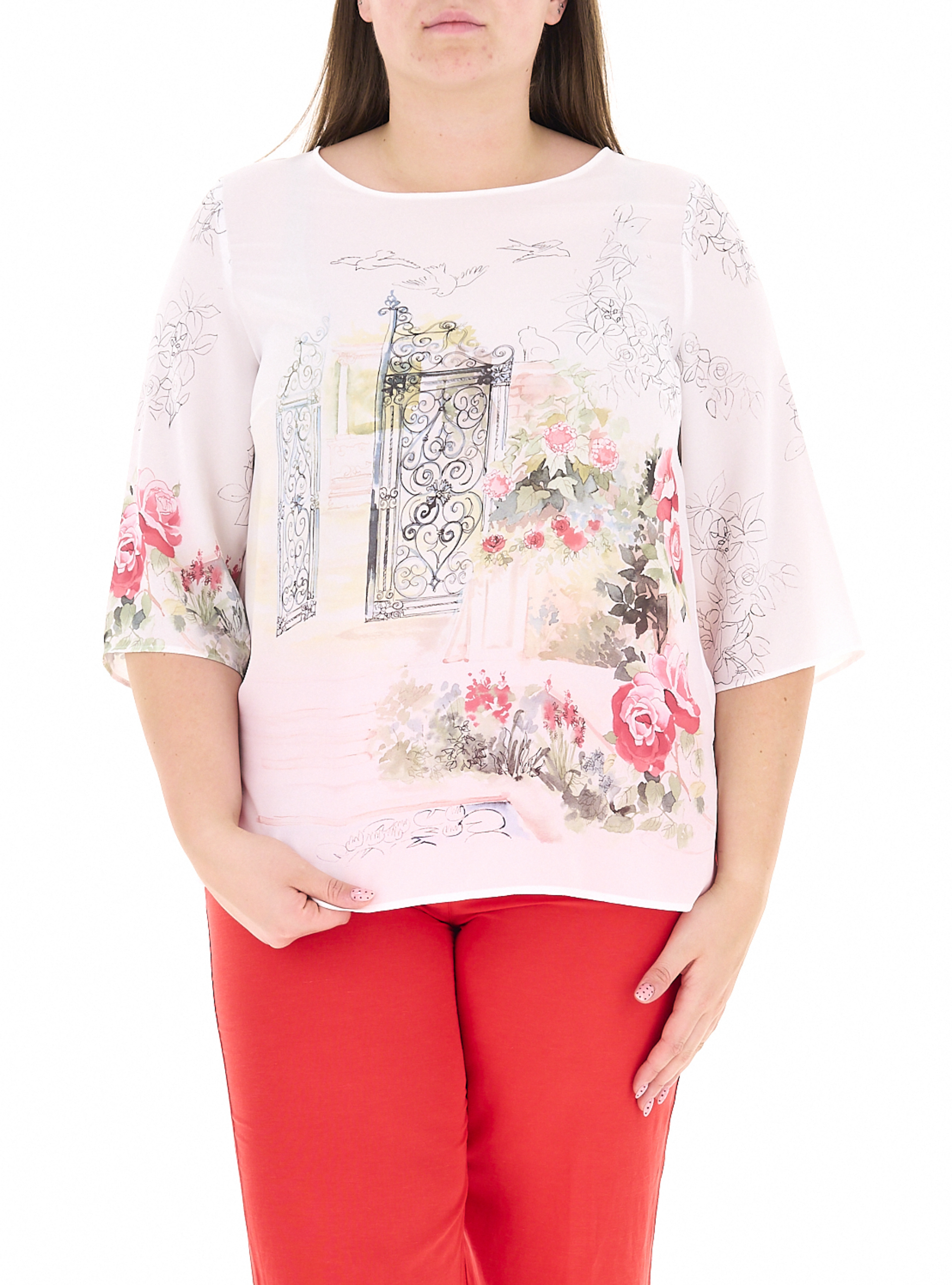Blusa scollo a barchetta PANNA 47