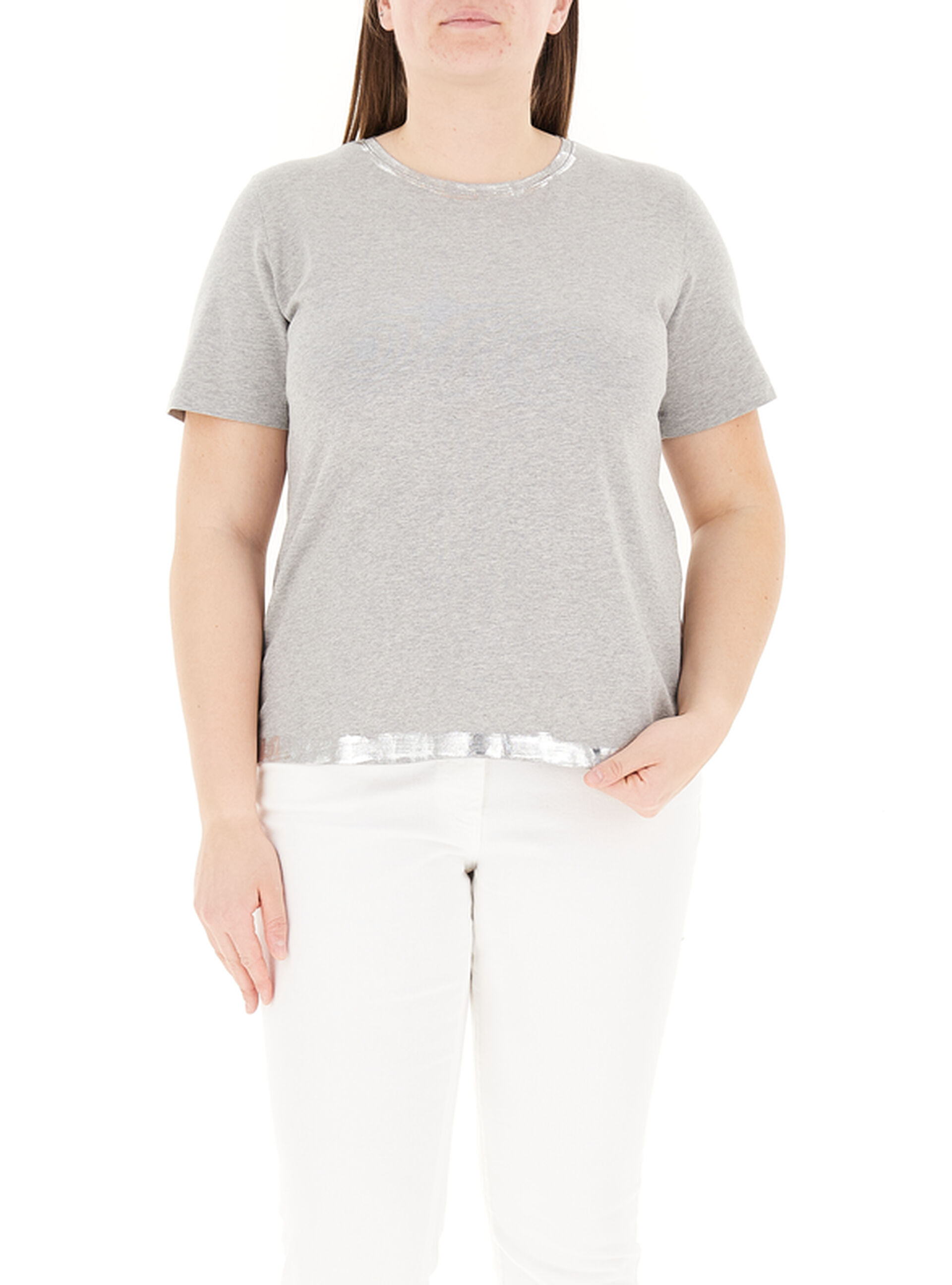 T-shirt girocollo GRIGIO CHIARO M