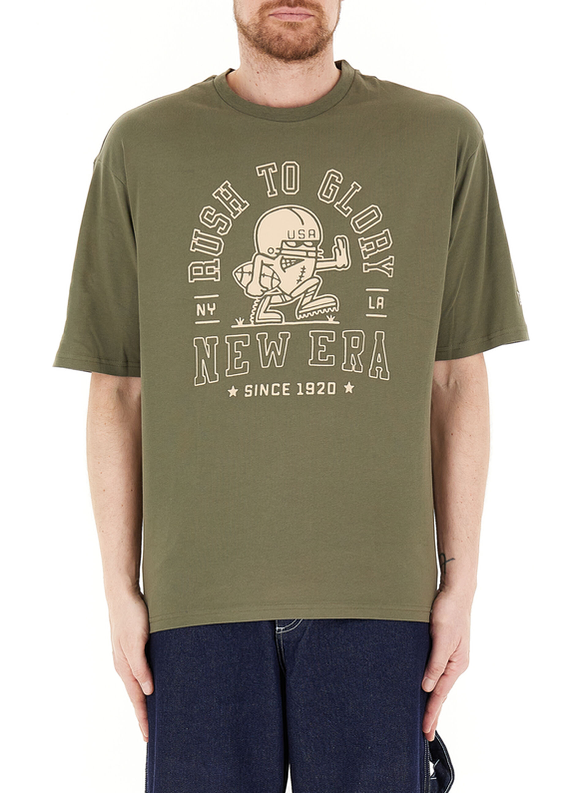 T-shirt girocollo VERDE OLIVA