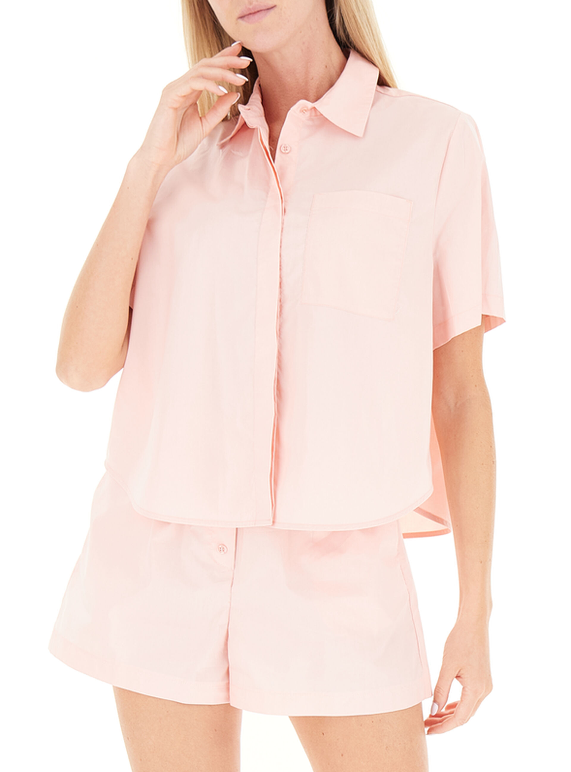 Camicia in cotone ROSA CHIARO
