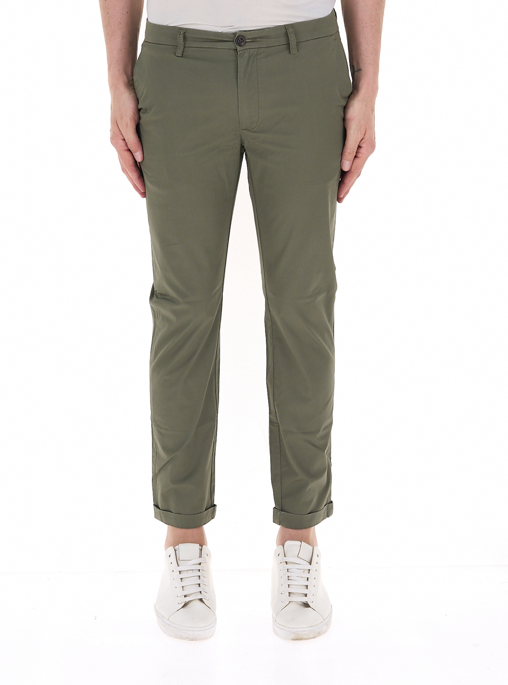 Pantalone chino VERDE MILITARE 50