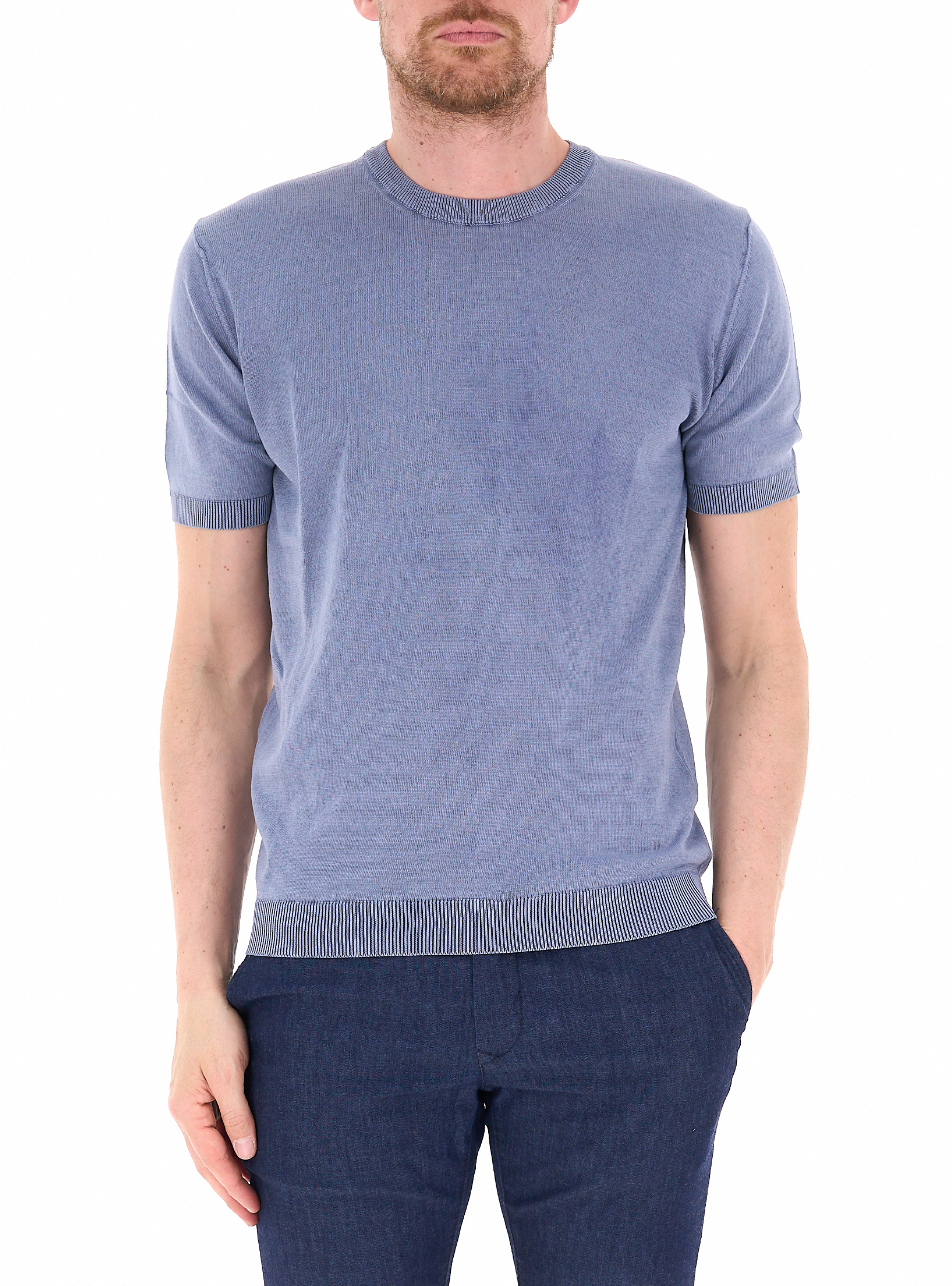 Maglia girocollo AZZURRO POLVERE
