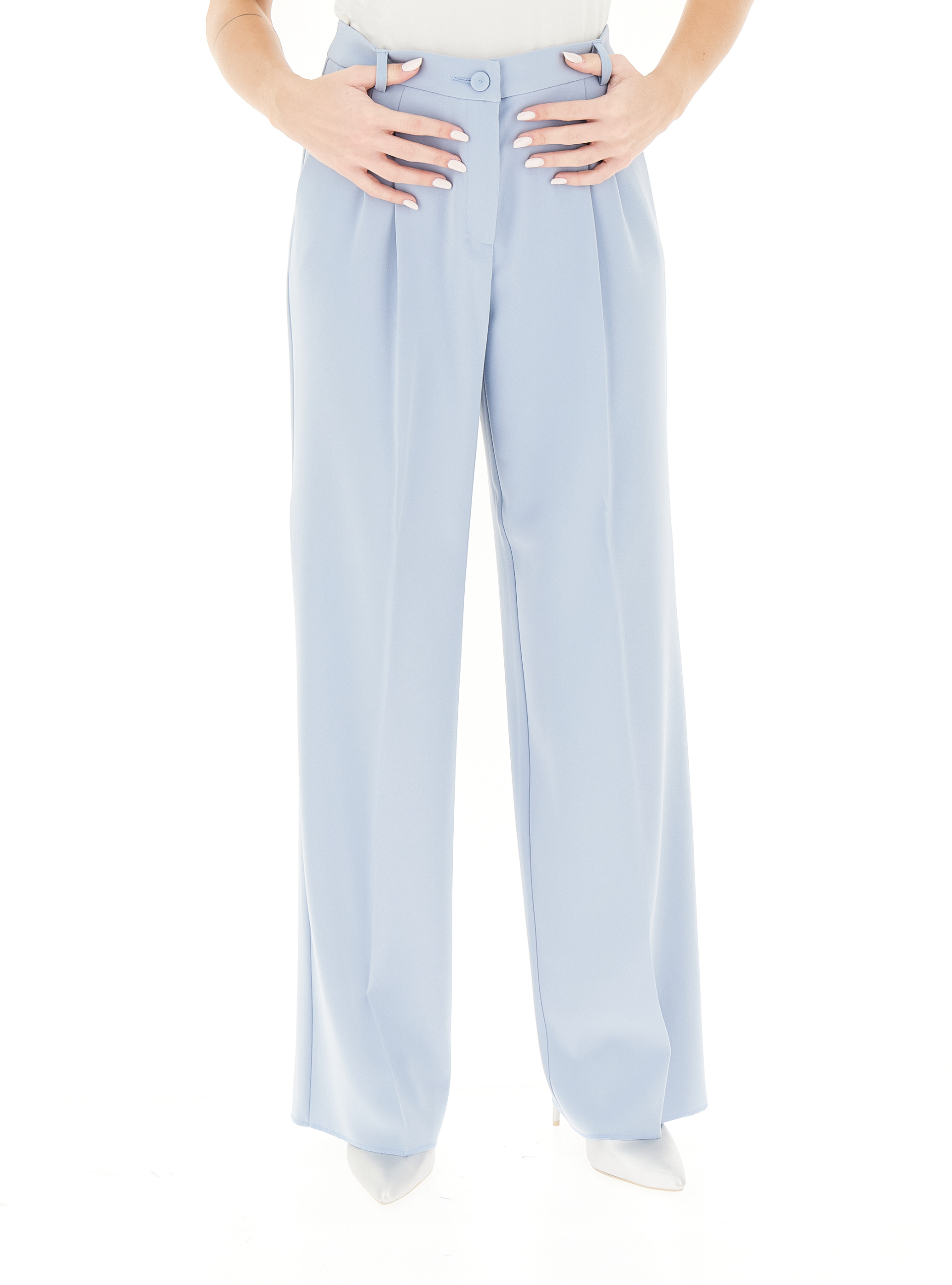 Pantalone con pinces AZZURRO CHIARO