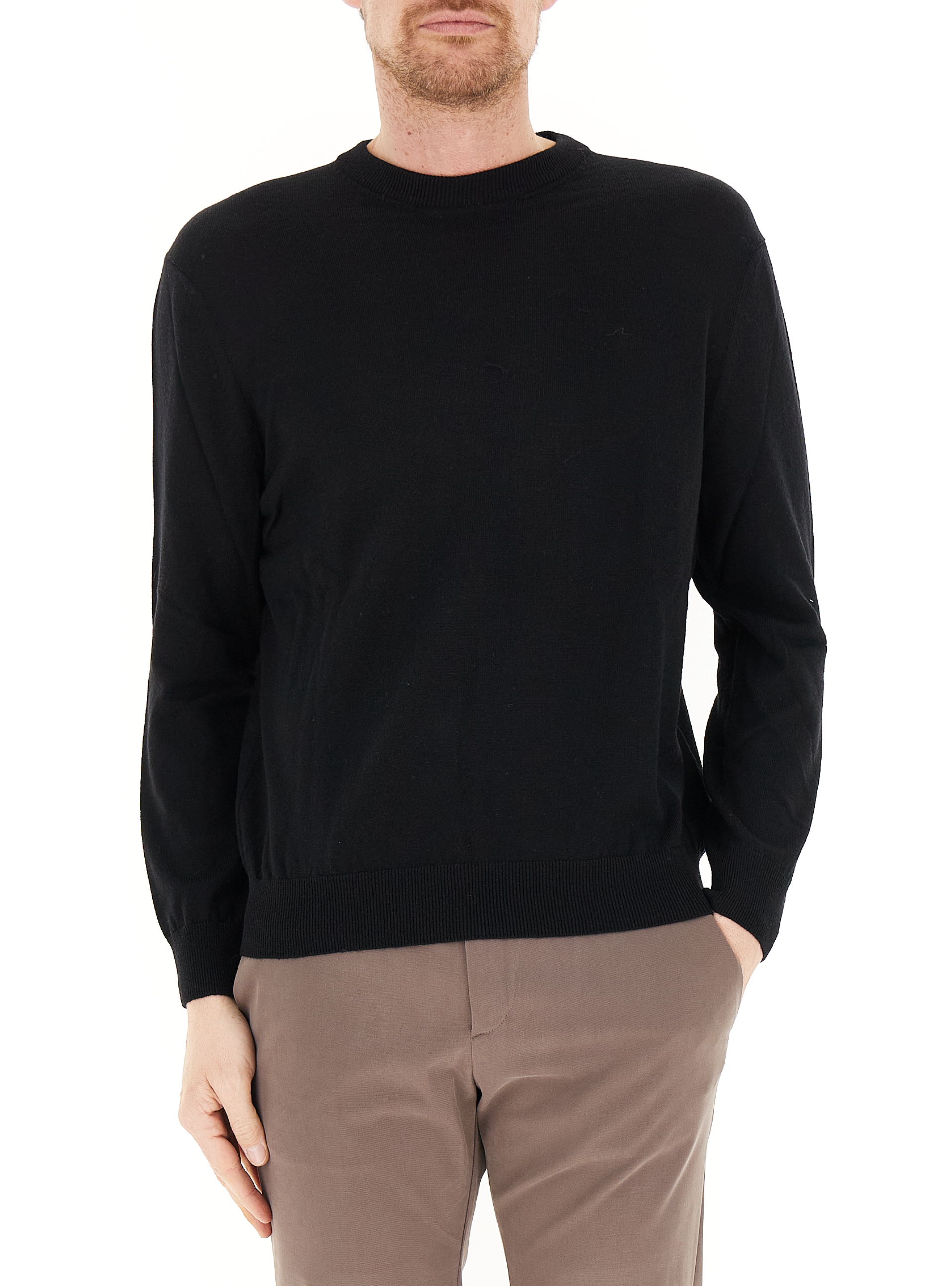 Maglione lana vergine NERO