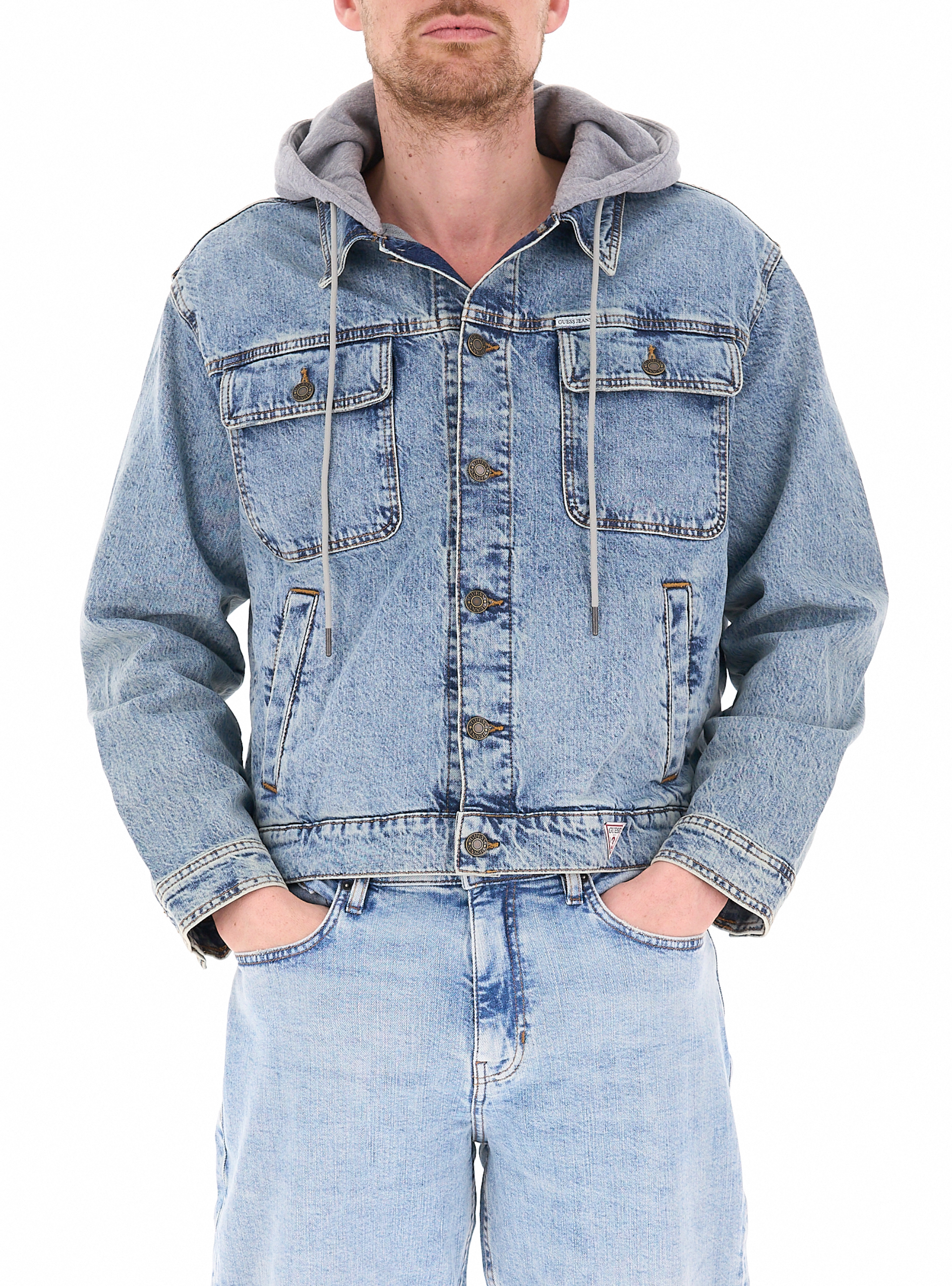 Giubbino in jeans AZZURRO L