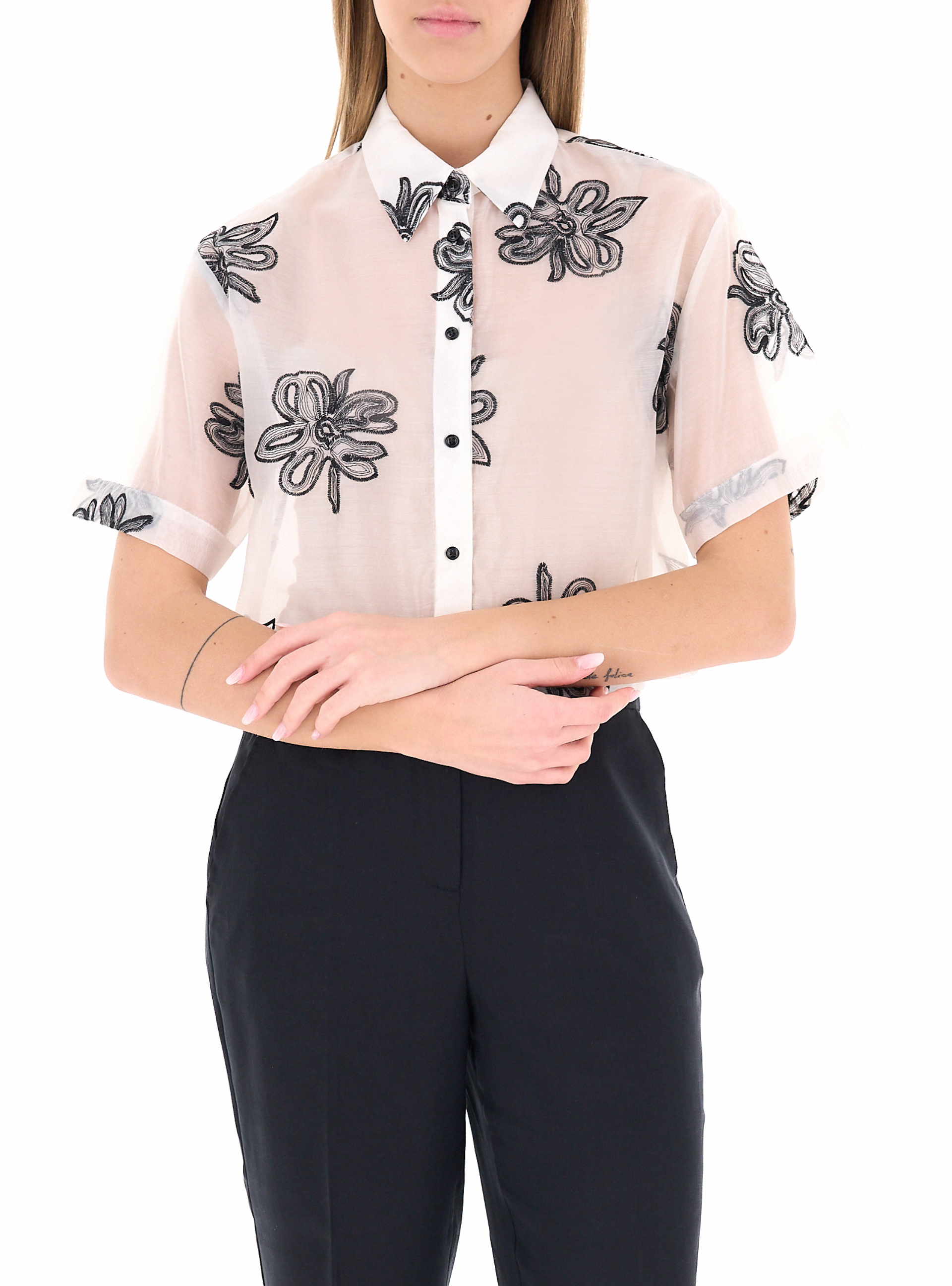 Camicia velata PANNA 44