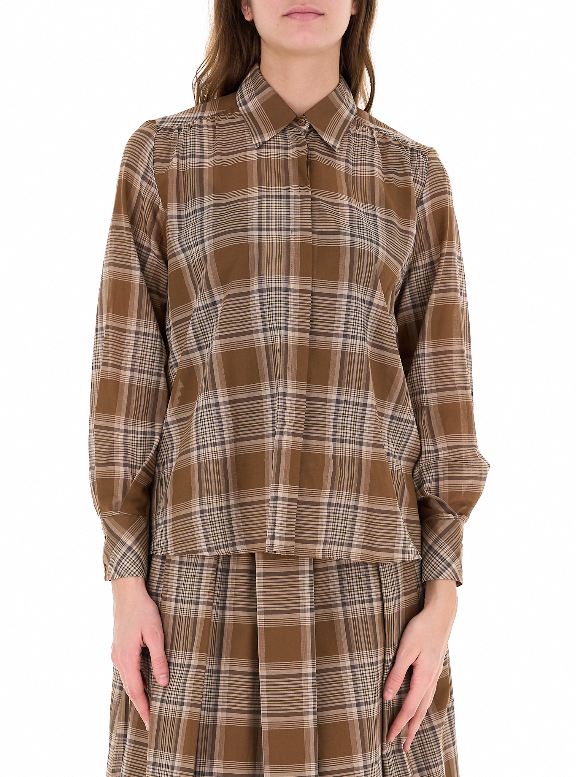 Camicia in cotone MARRONE 38