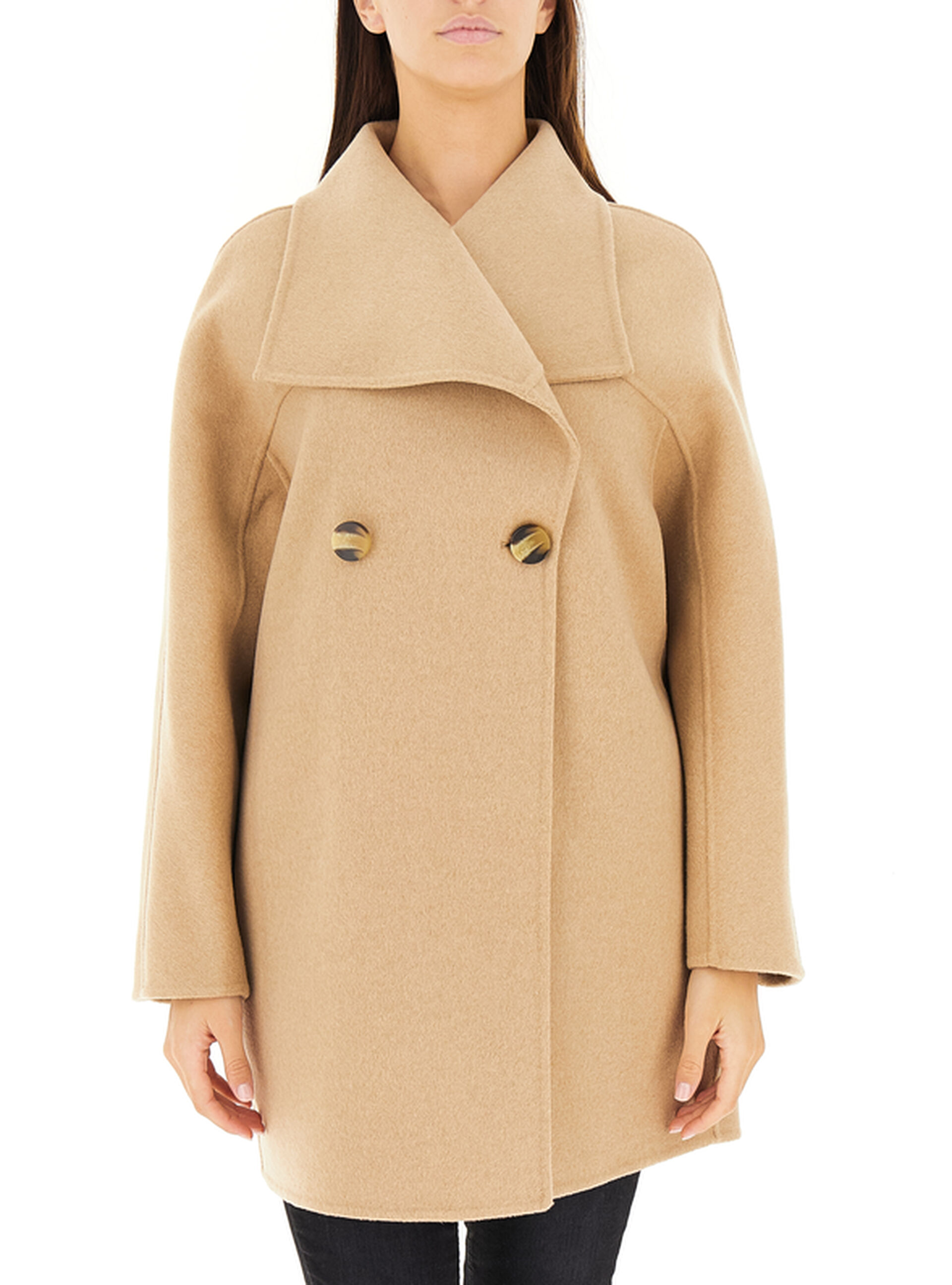 Cappotto misto lana CAMMELLO XS