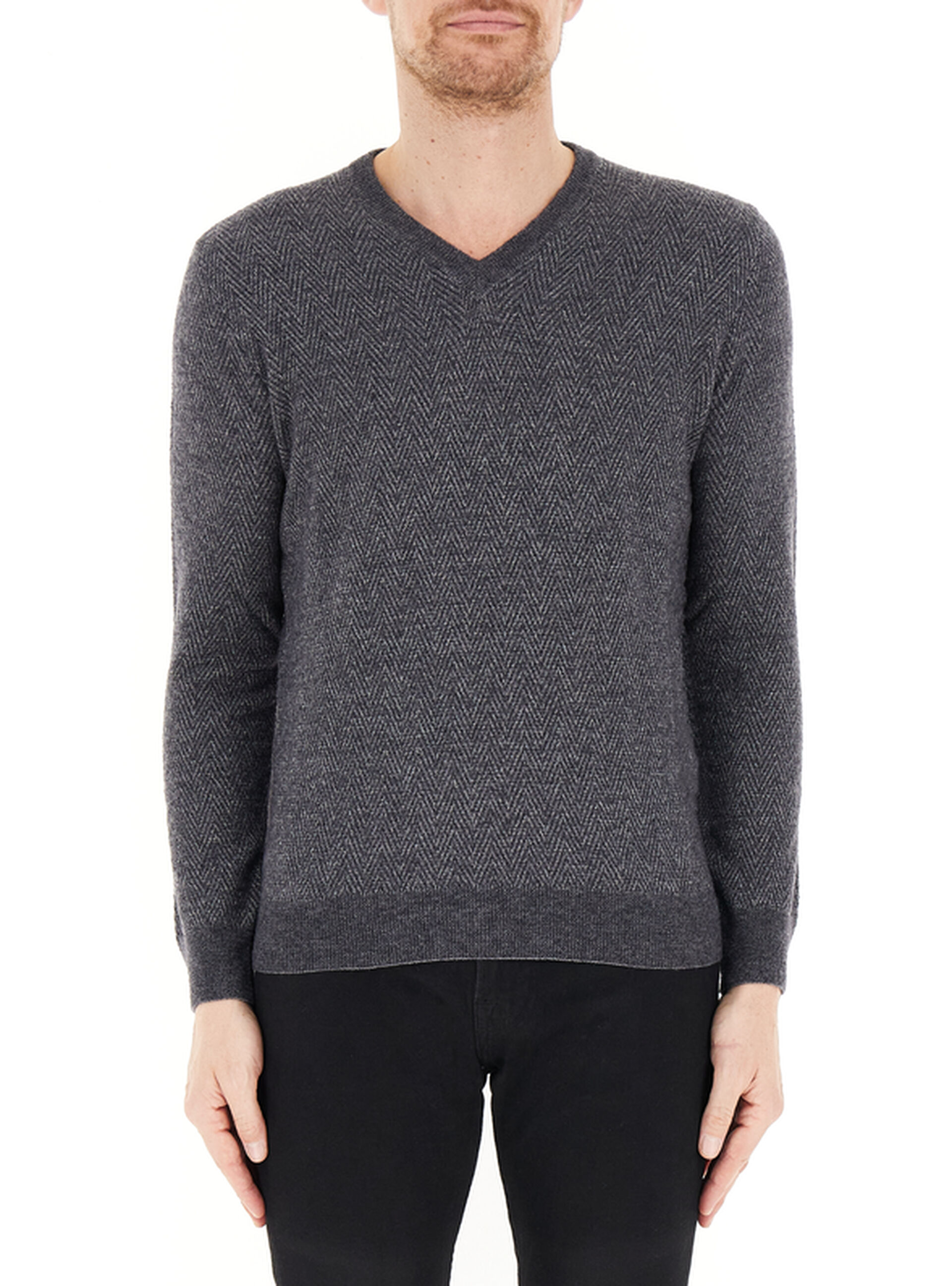 Maglione misto lana GRIGIO SCURO 50