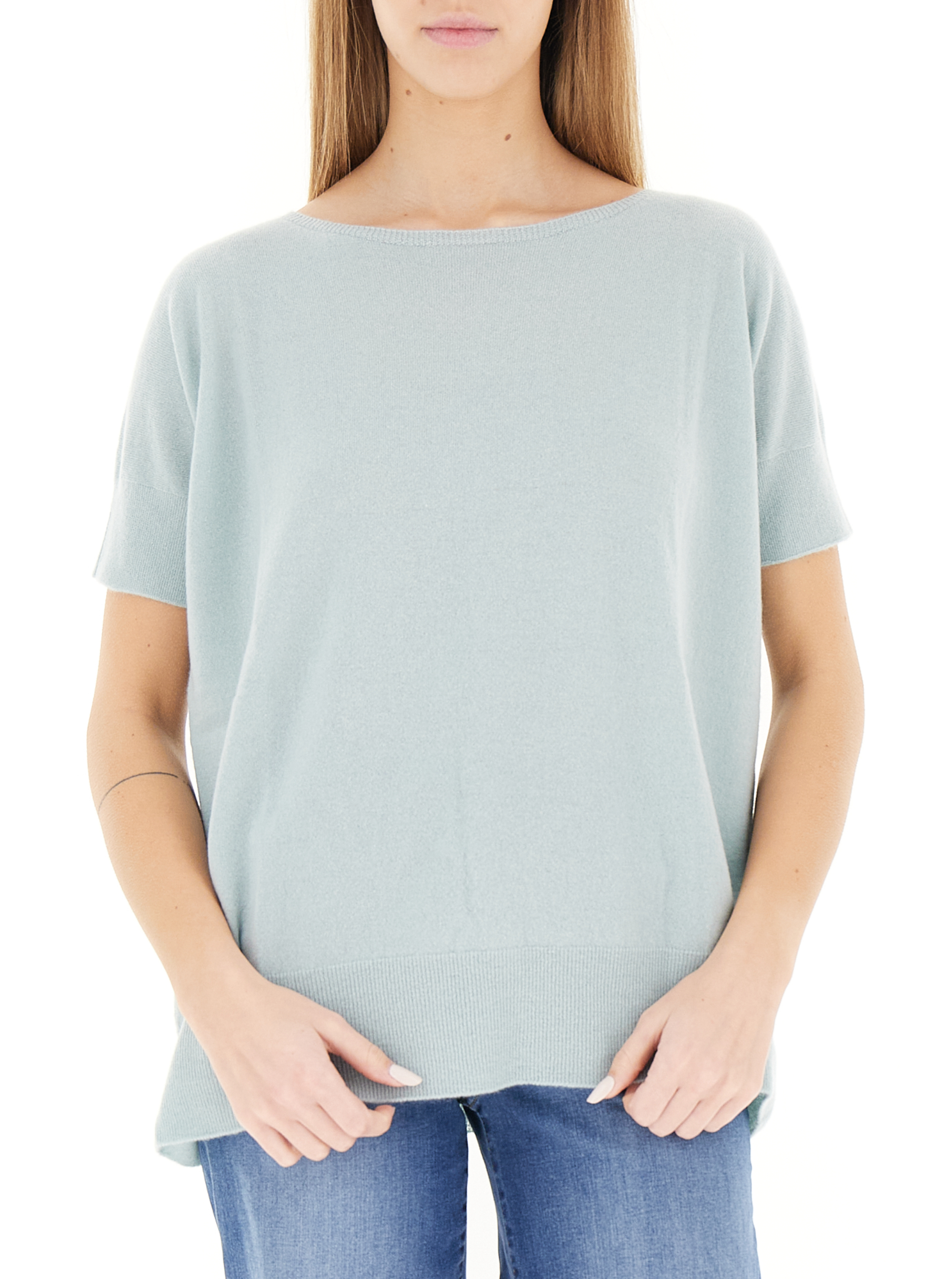 Maglia misto cashmere ACQUAMARINA UNI