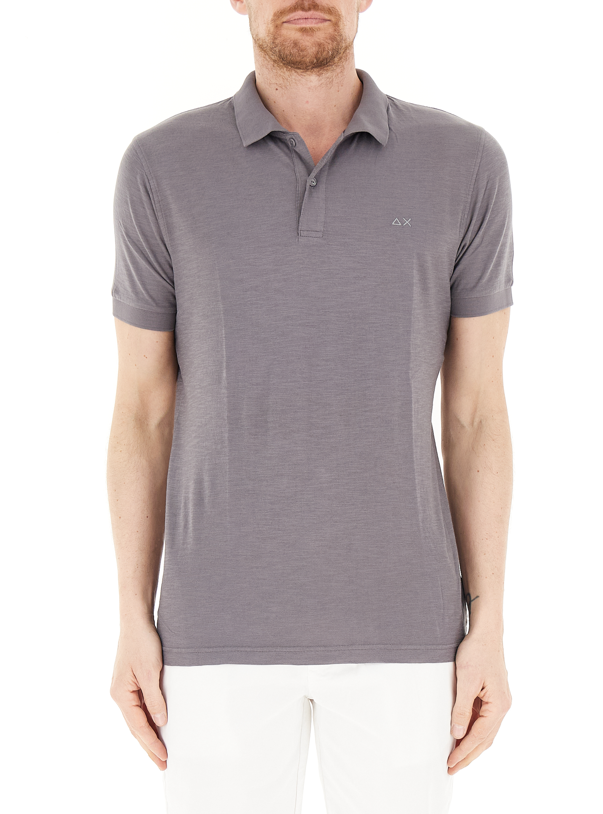 SUN68 Polo in cotone GRIGIO XL