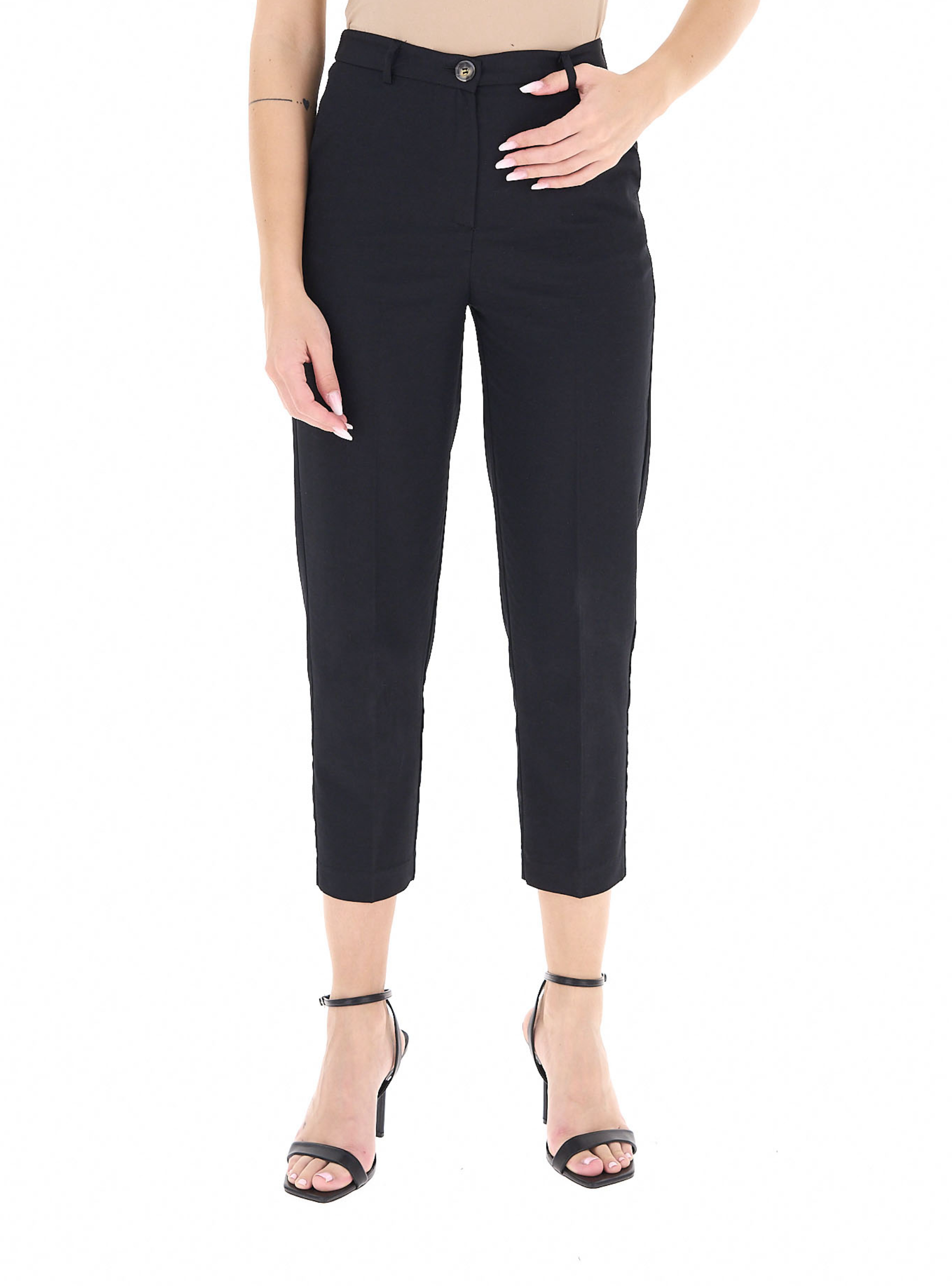 VICOLO Pantalone a sigaretta NERO