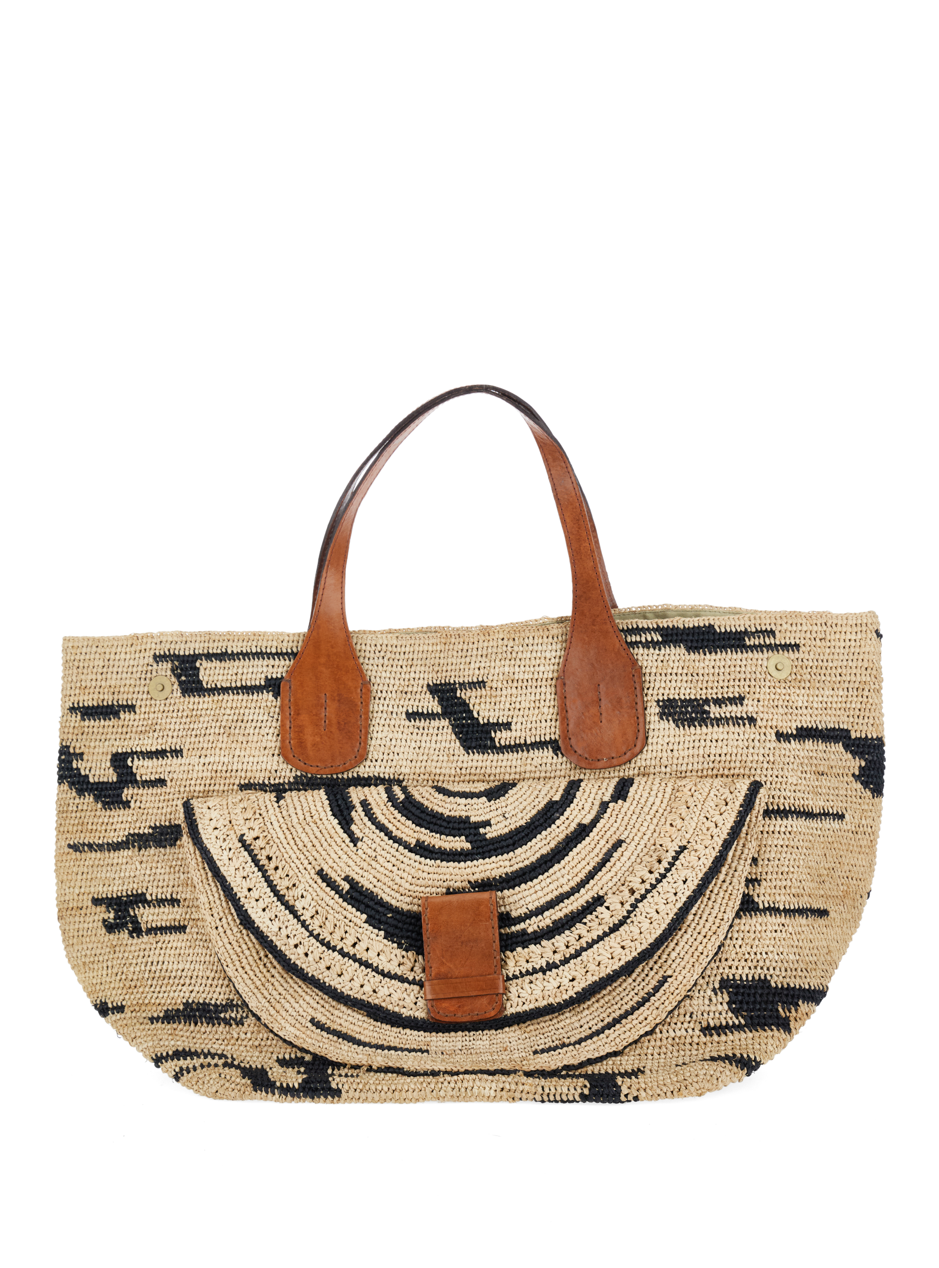 IBELIV Borsa in rafia BEIGE