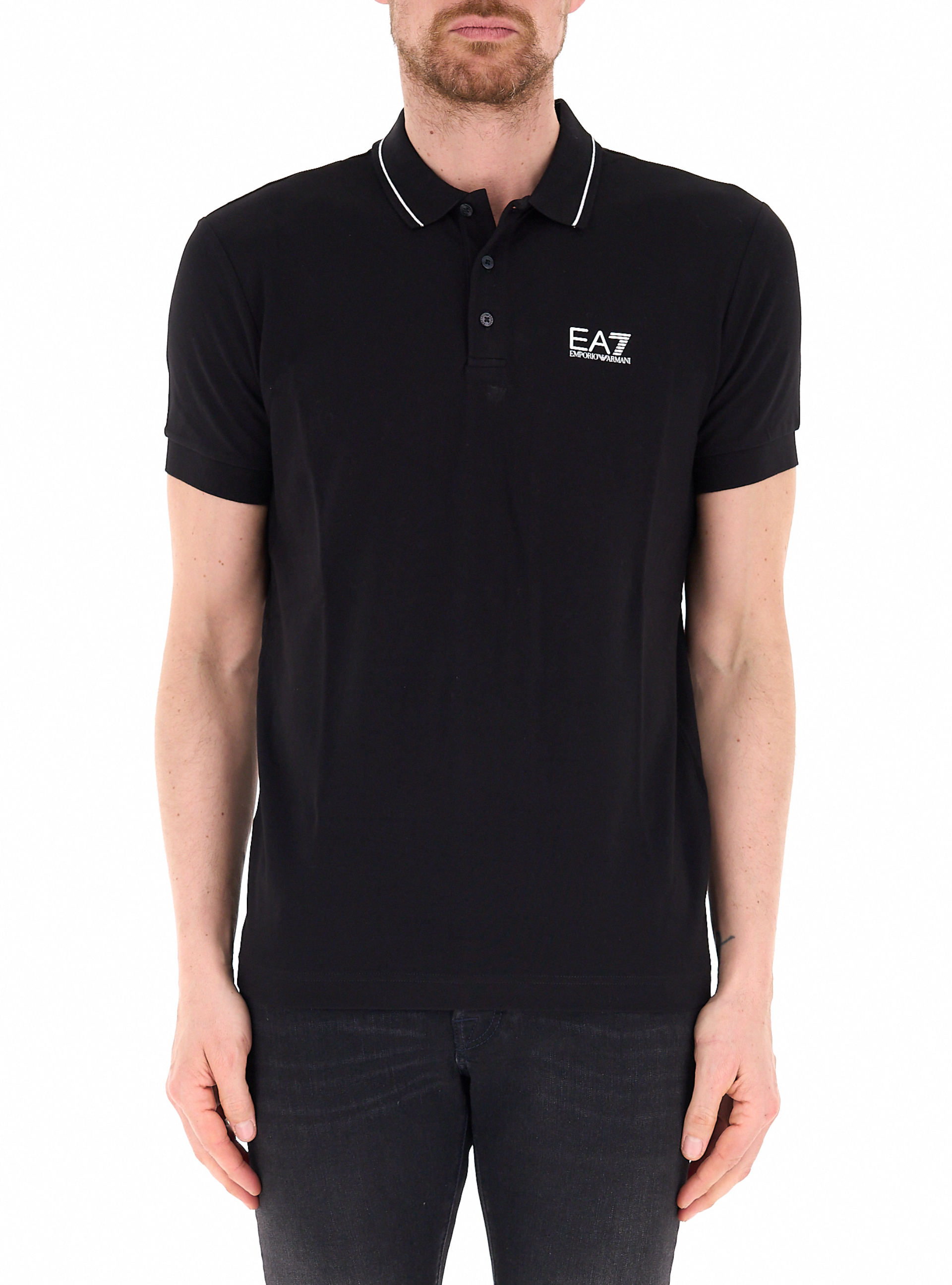 Polo in cotone NERO
