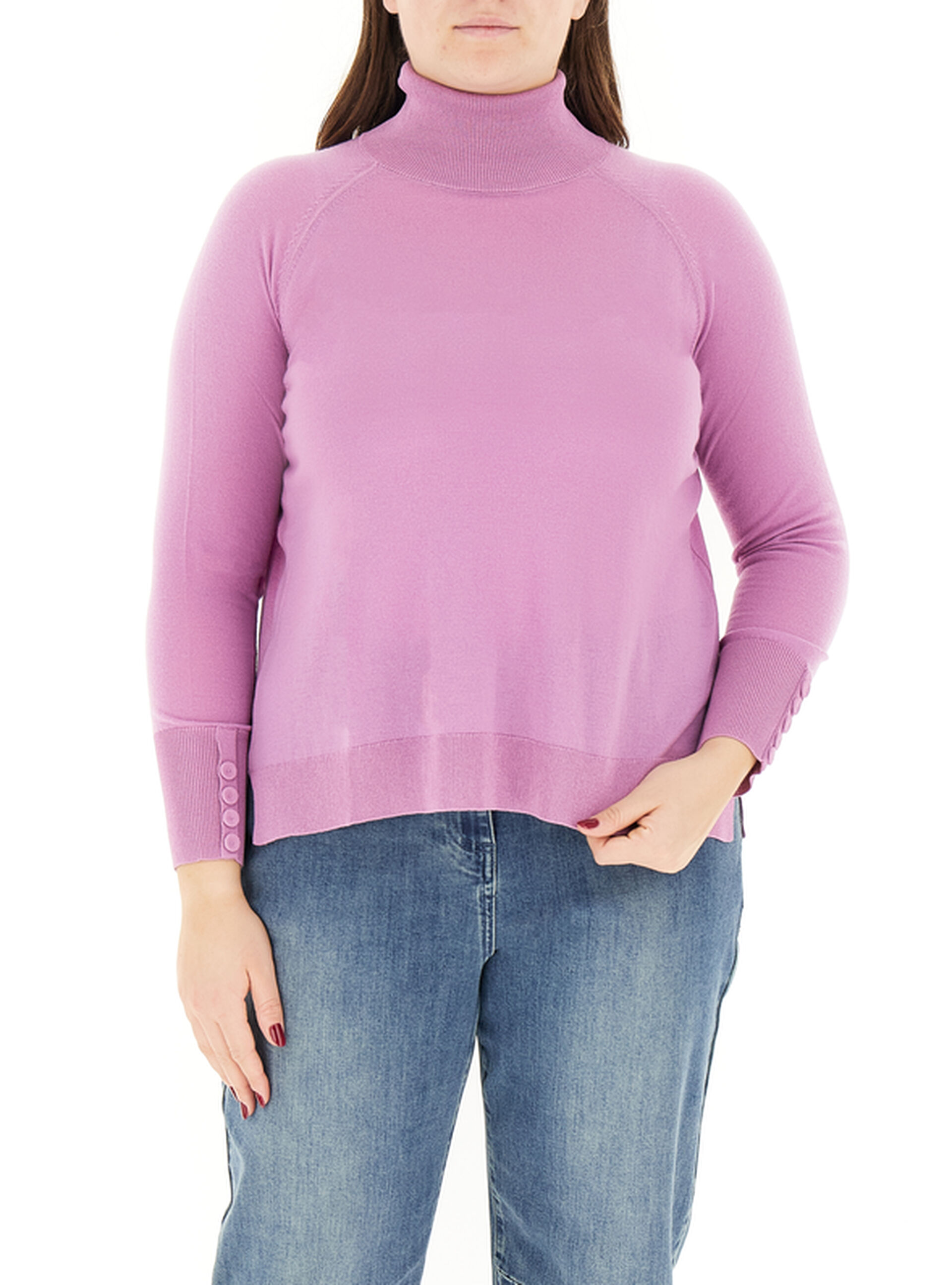 Dolcevita in lana ROSA MALVA XL