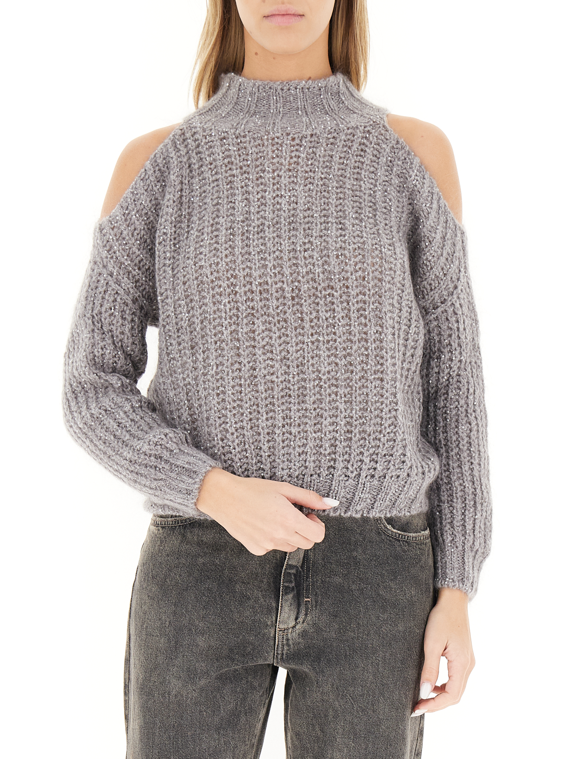 Maglione misto lana GRIGIO UNI
