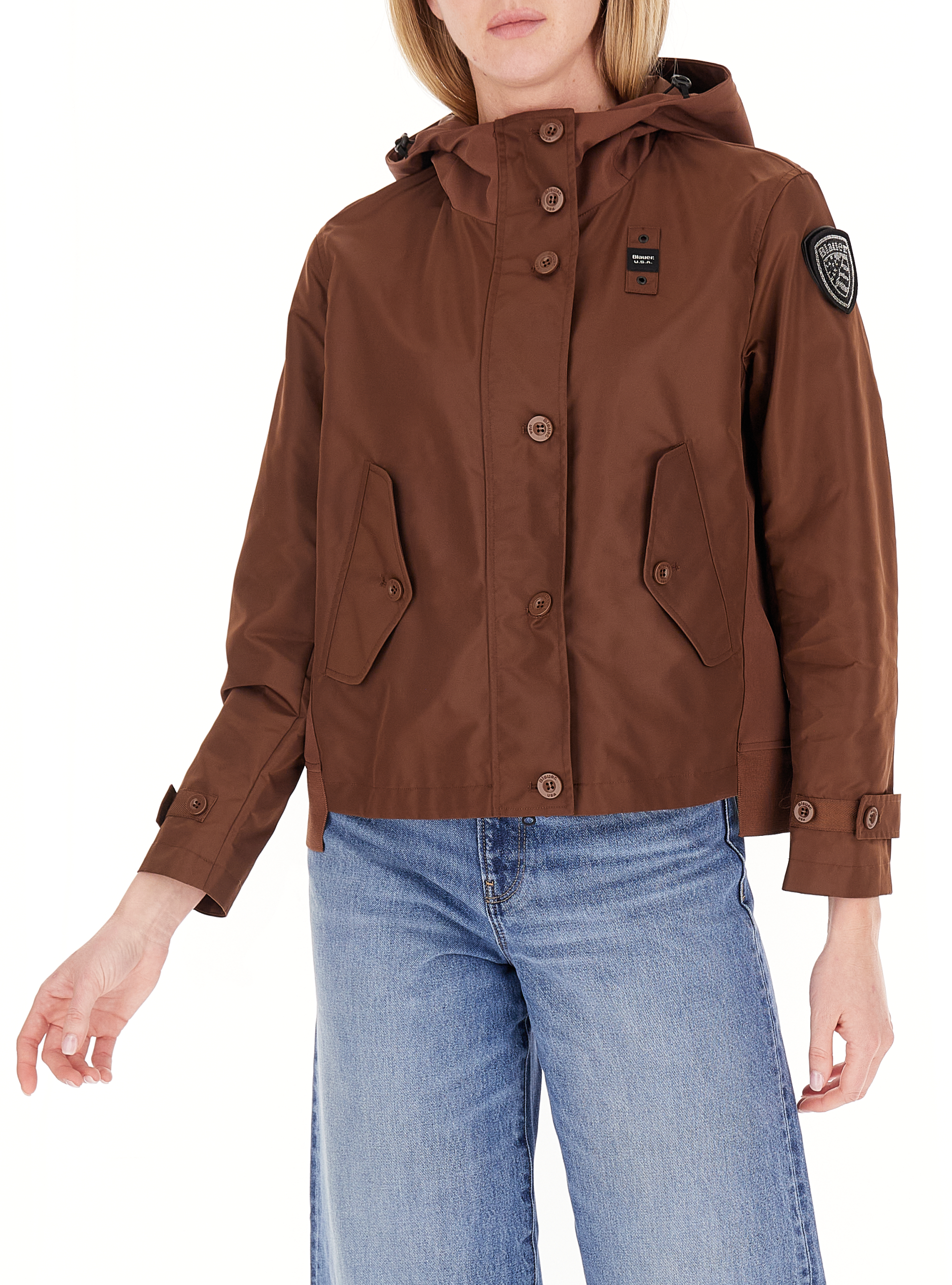 Giubbino con cappuccio MARRONE XL