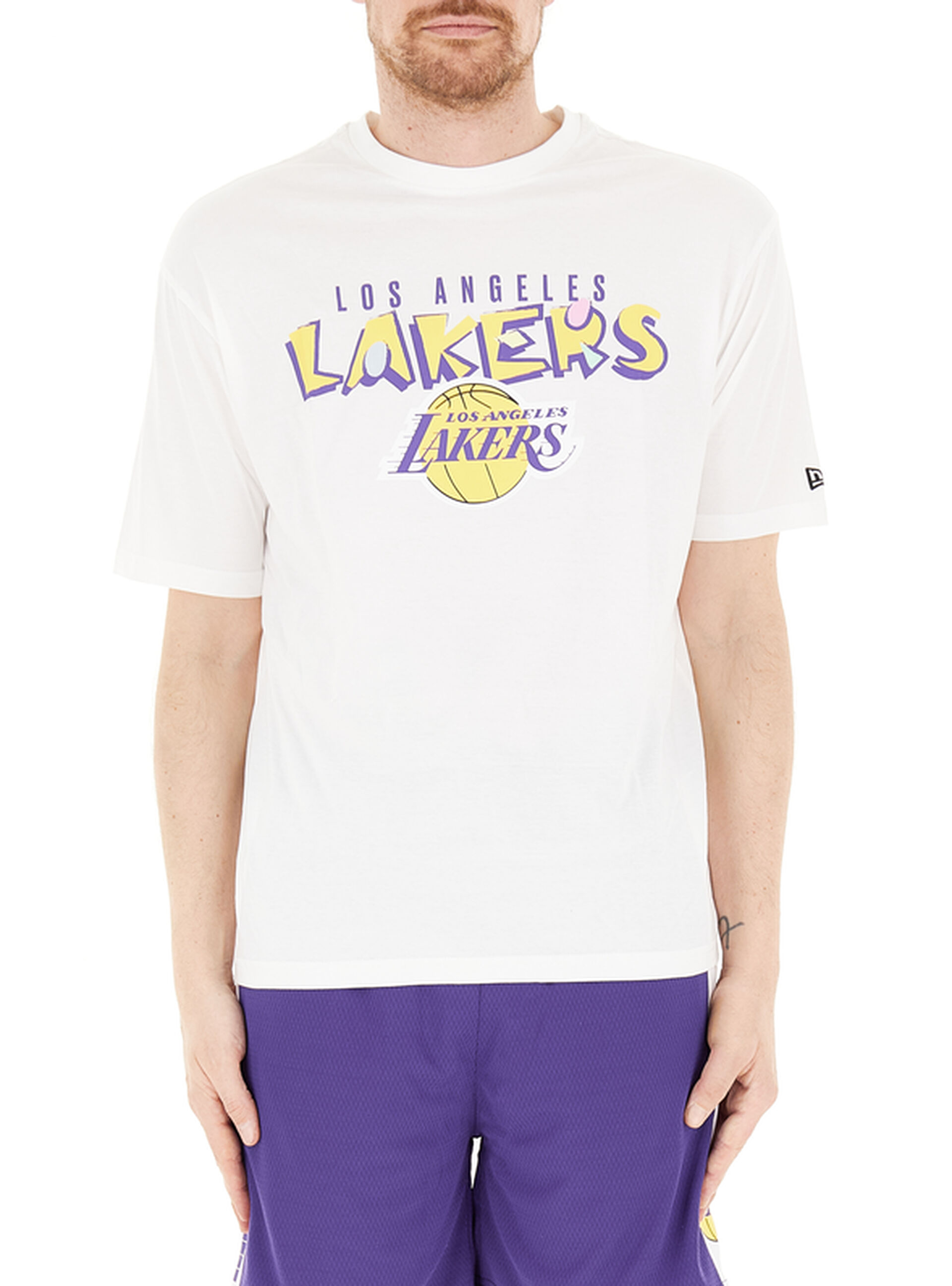New era T-shirt in cotone BIANCO L
