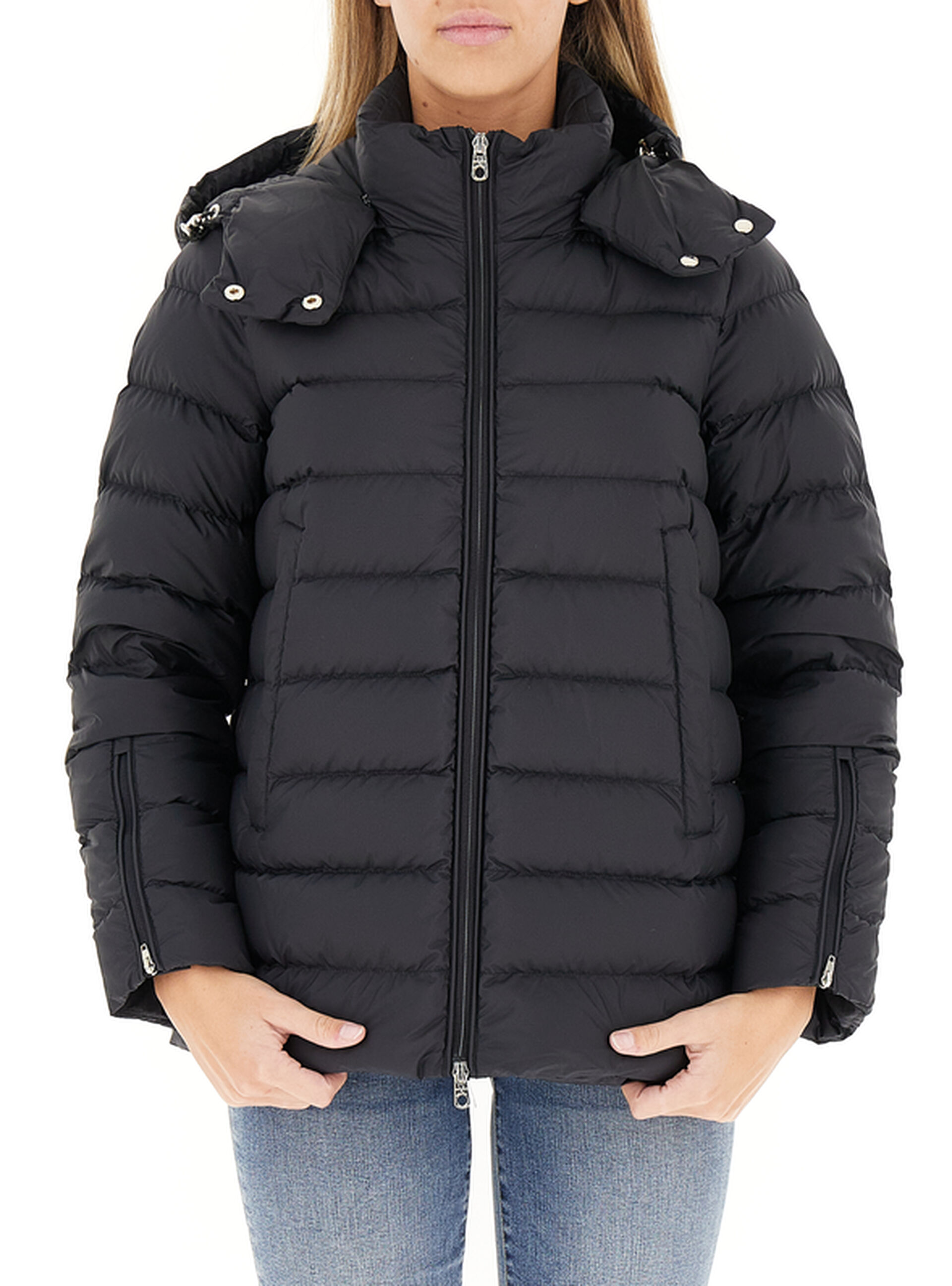 Piumino con cappuccio NERO 46