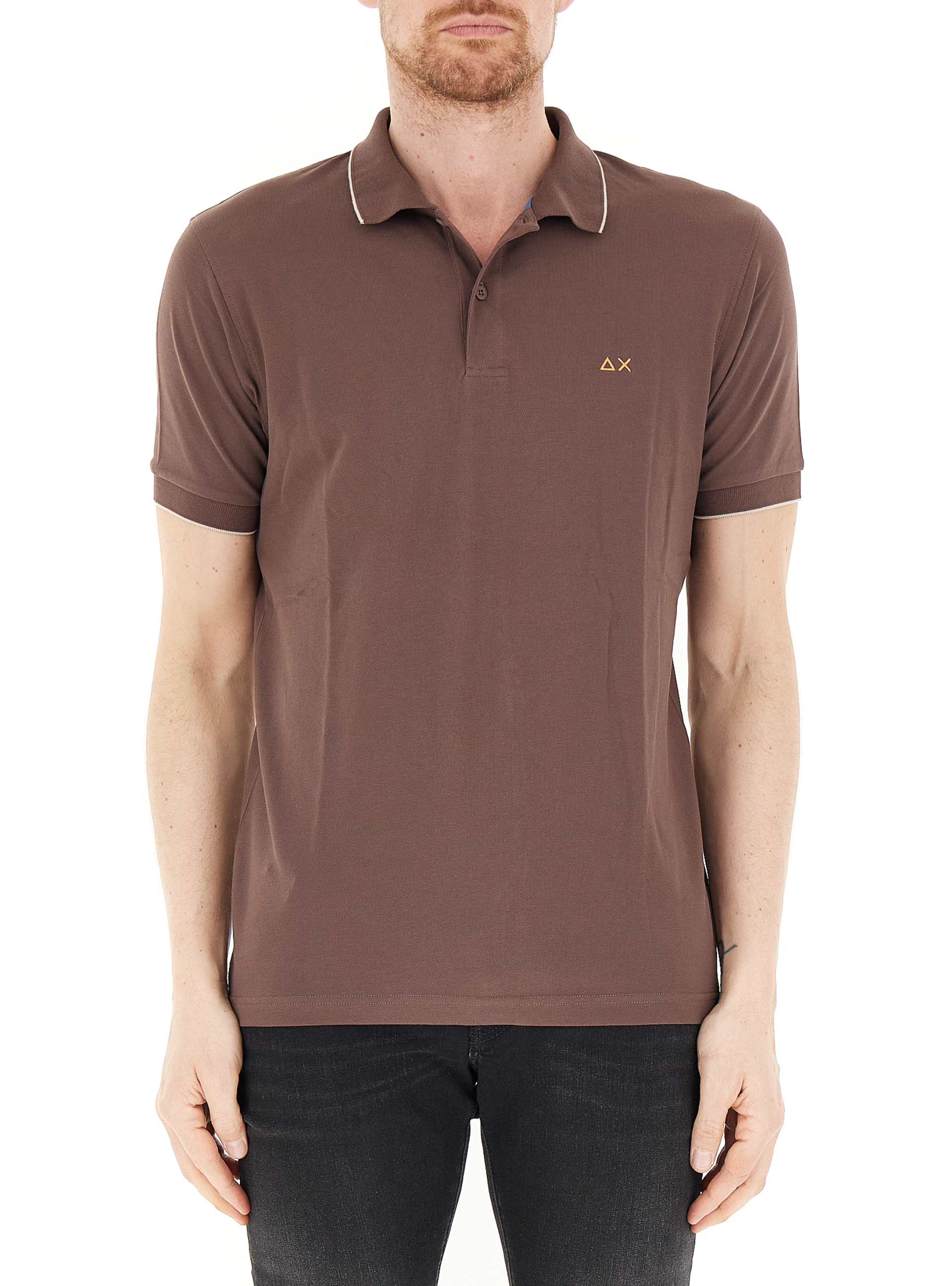 SUN68 Polo maniche corte MARRONE
