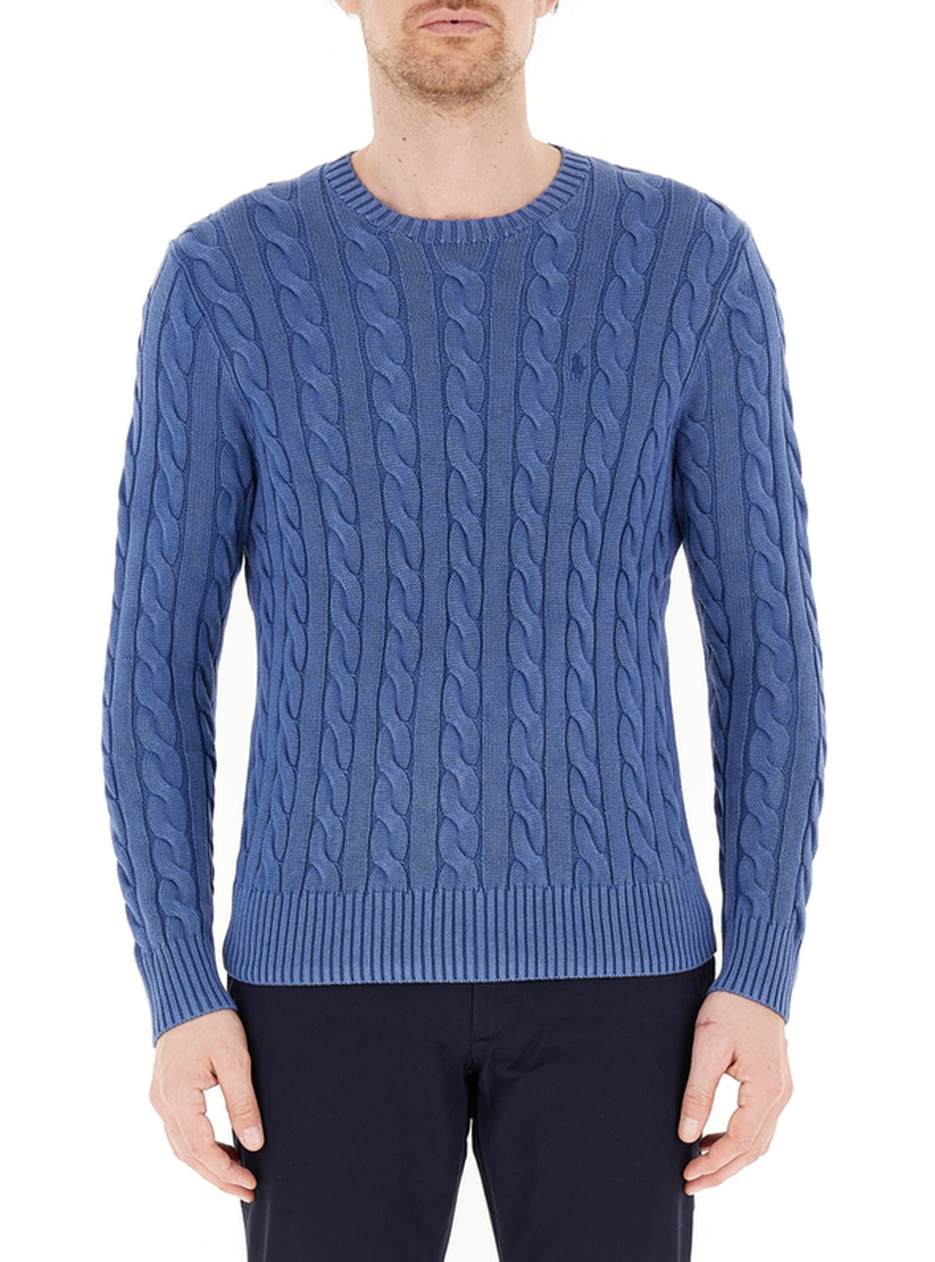 Maglione a trecce POLO BLU L