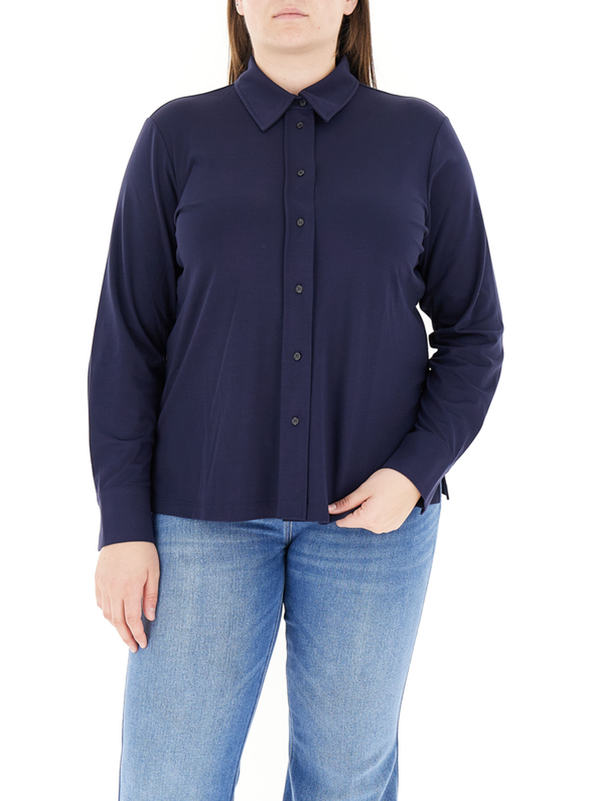 Camicia misto viscosa BLU NAVY L