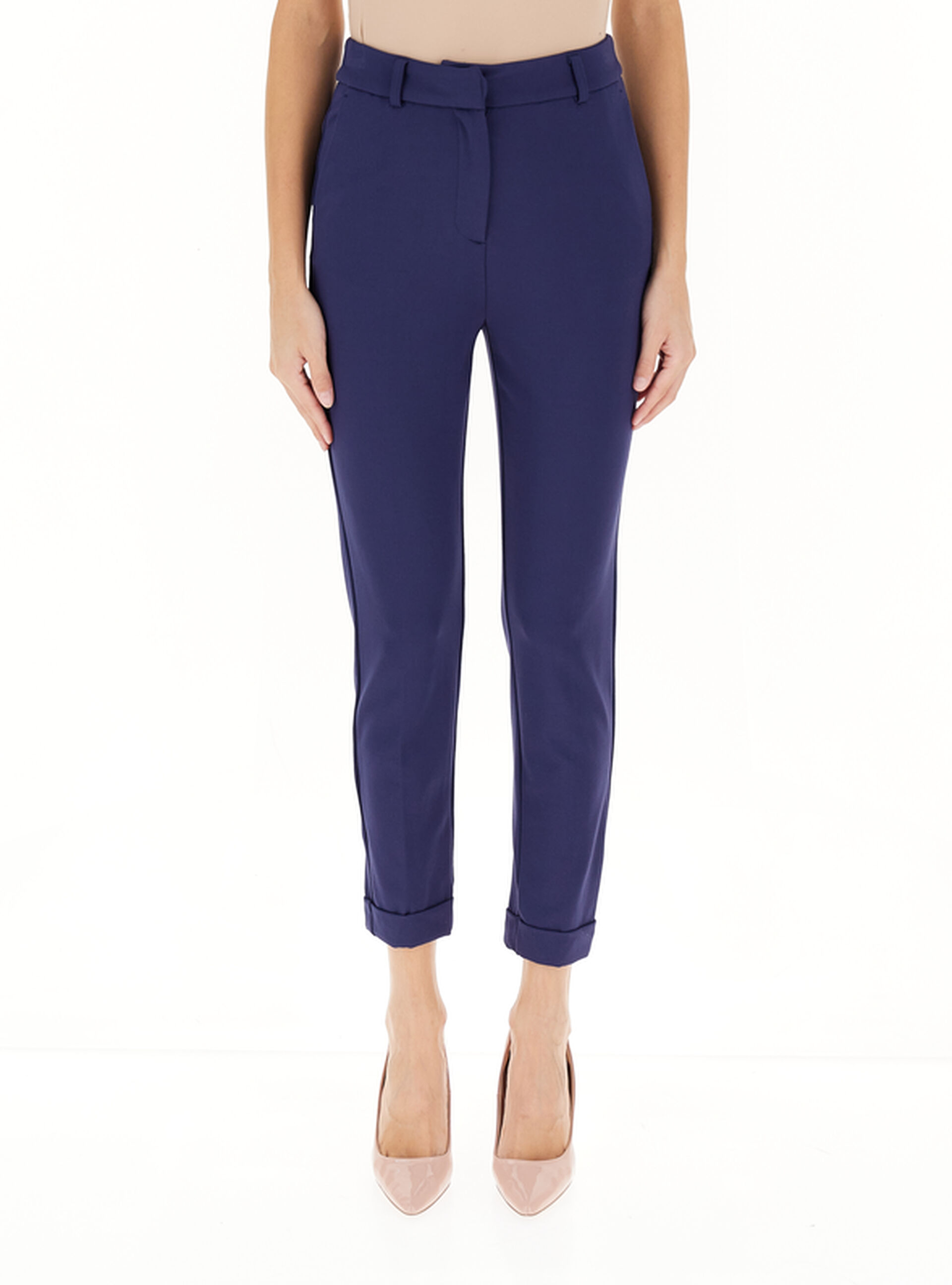Pantalone con risvolto BLU
