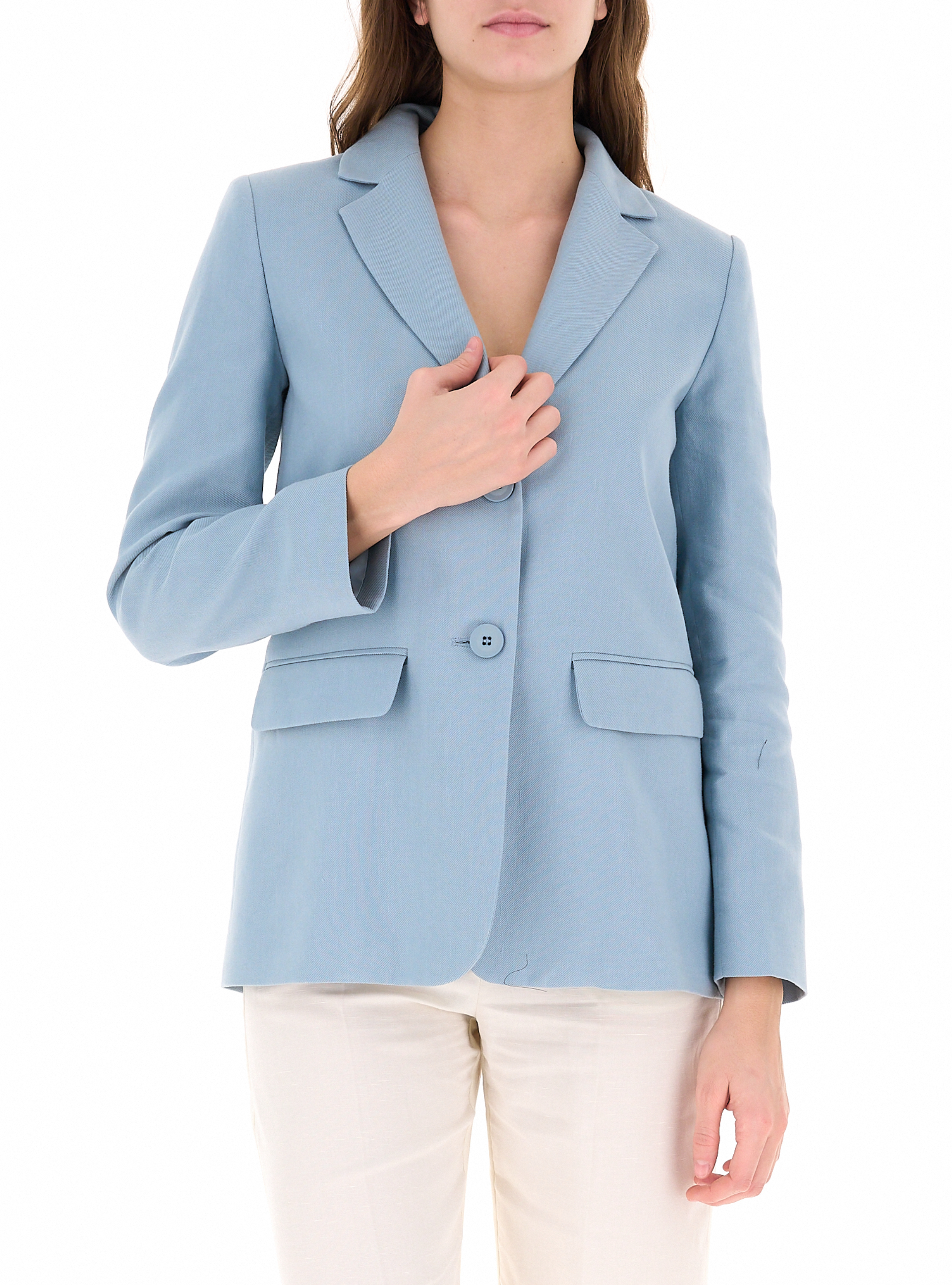 Giacca monopetto AZZURRO POLVERE 42