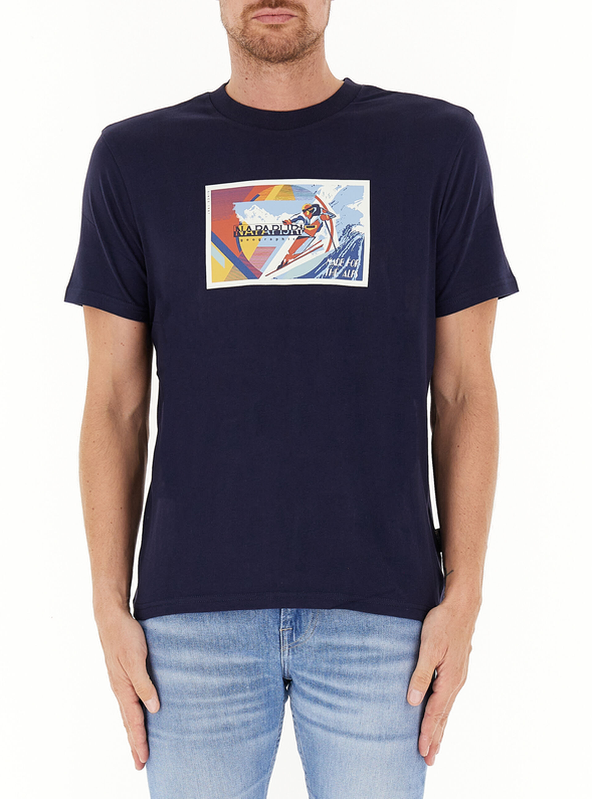 Napapijri T-shirt con logo BLU L