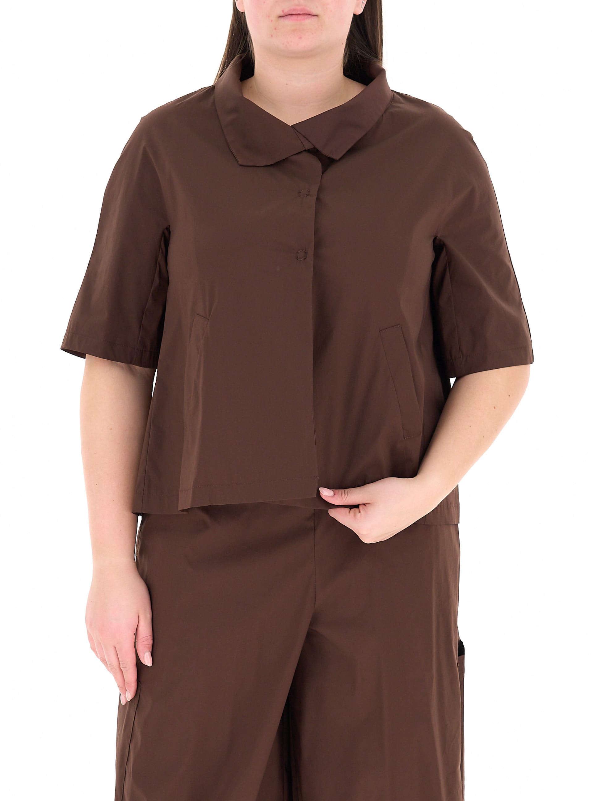 Giacca misto viscosa MARRONE L