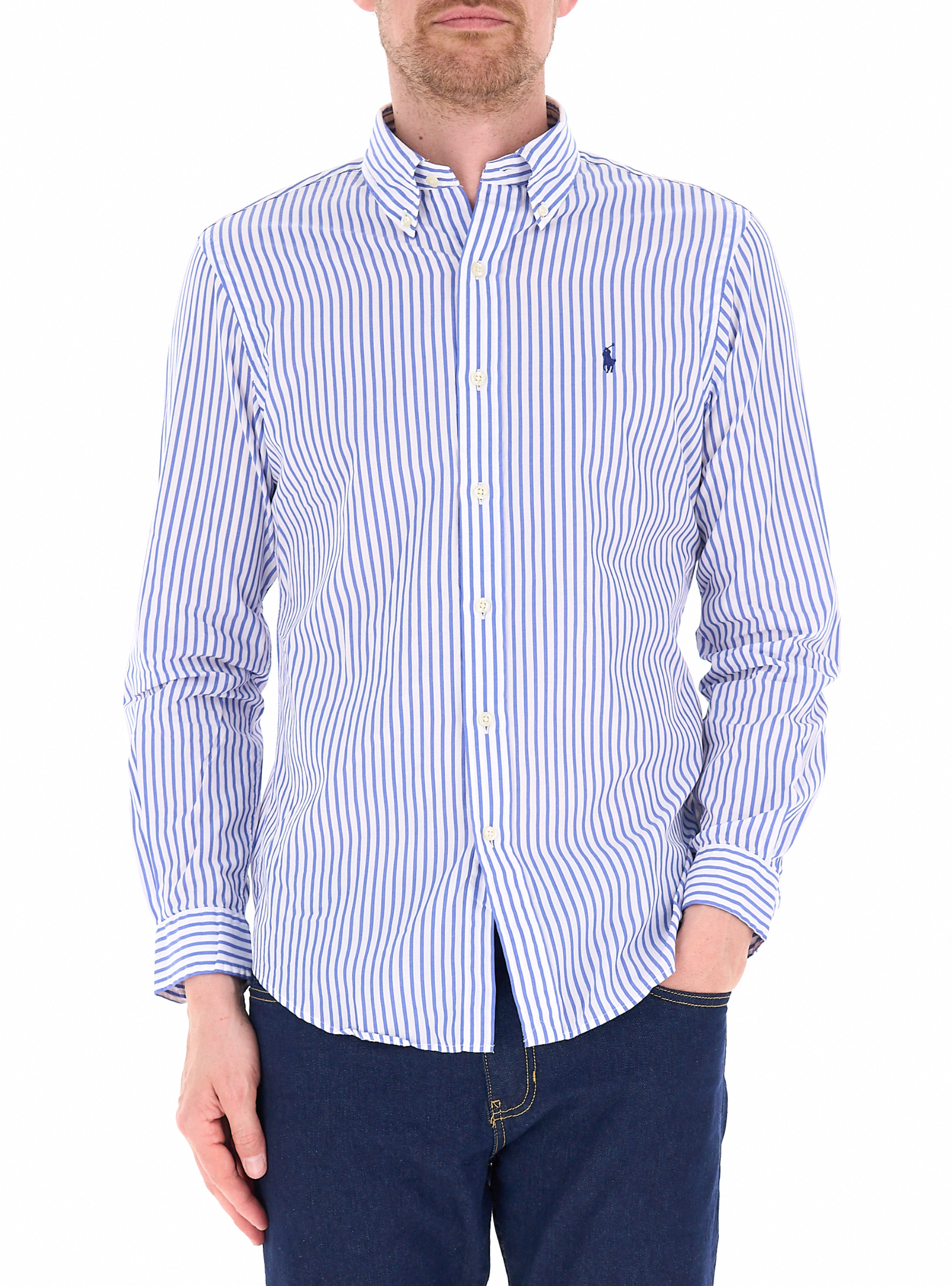 Camicia maniche lunghe POLO AZZURRO L