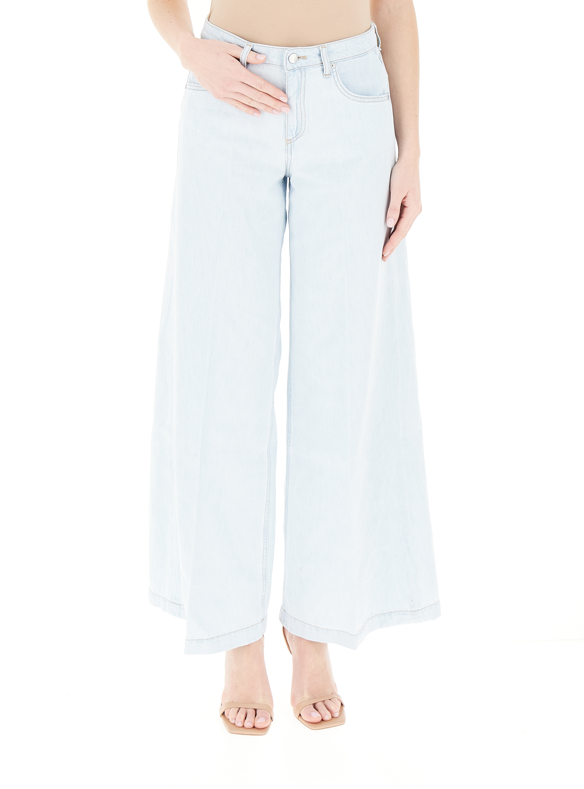 VICOLO Jenas in cotone BLU CHIARO