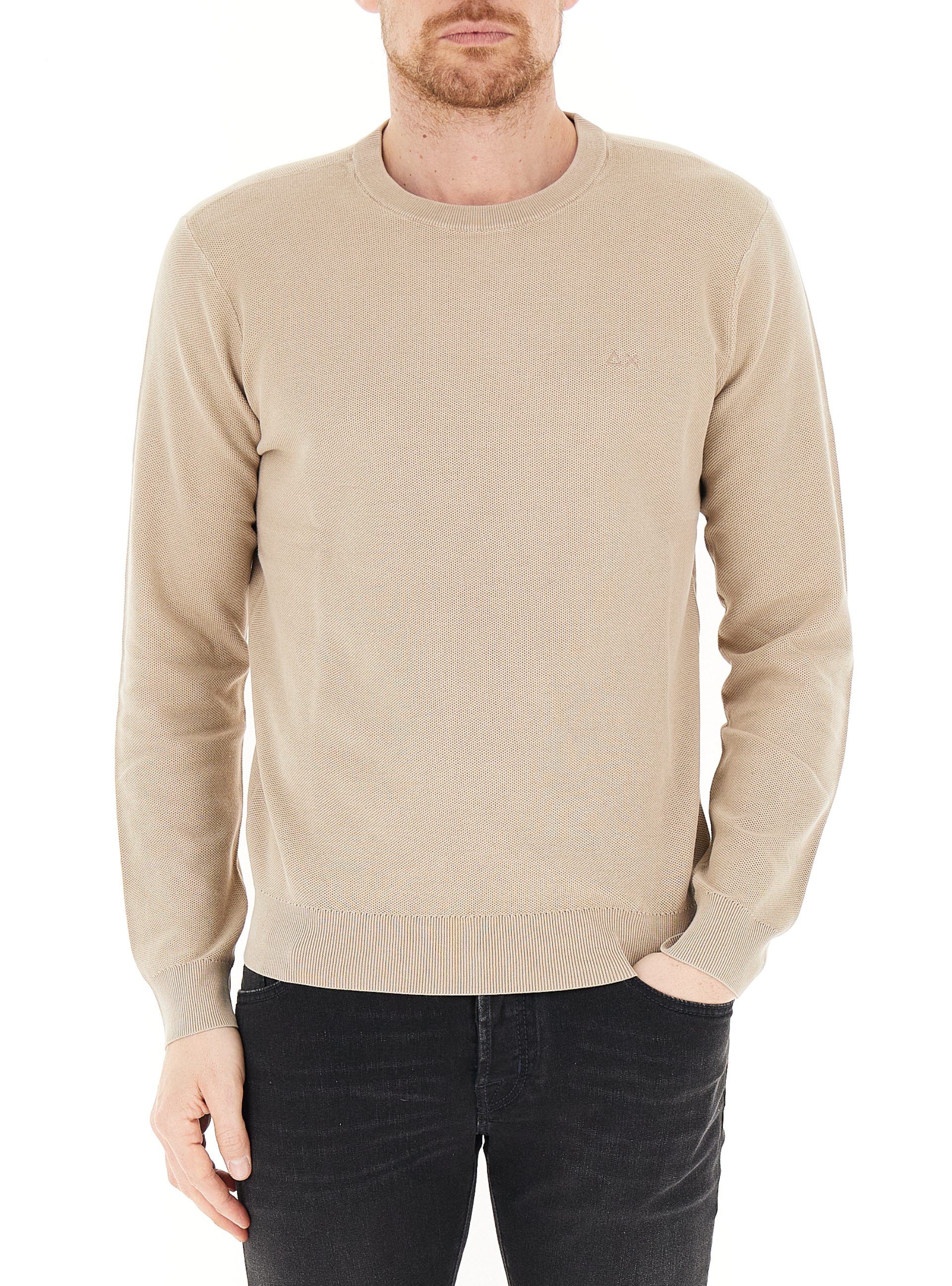 SUN68 Maglione in cotone BEIGE