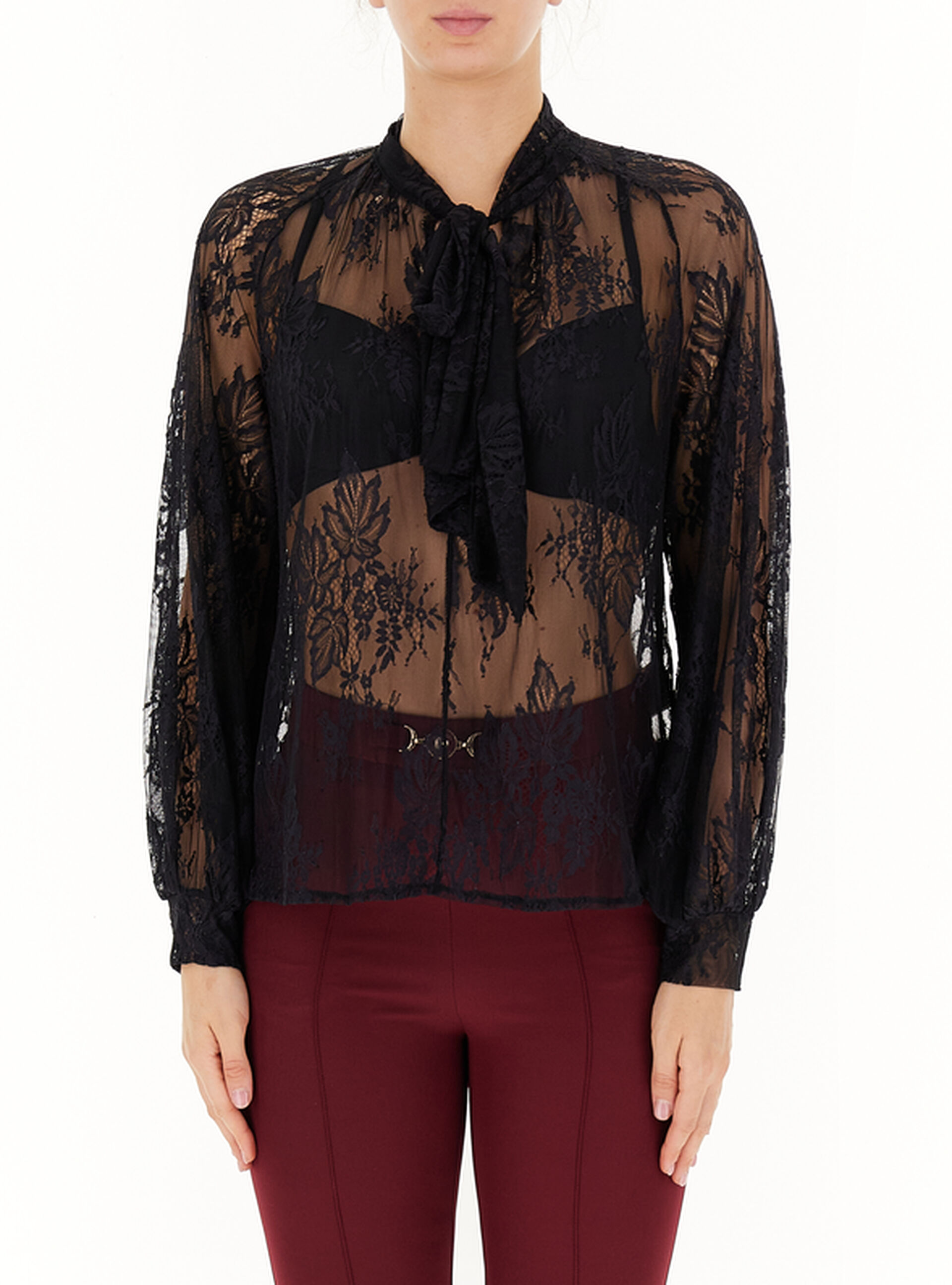 RINASCIMENTO Blusa in pizzo NERO