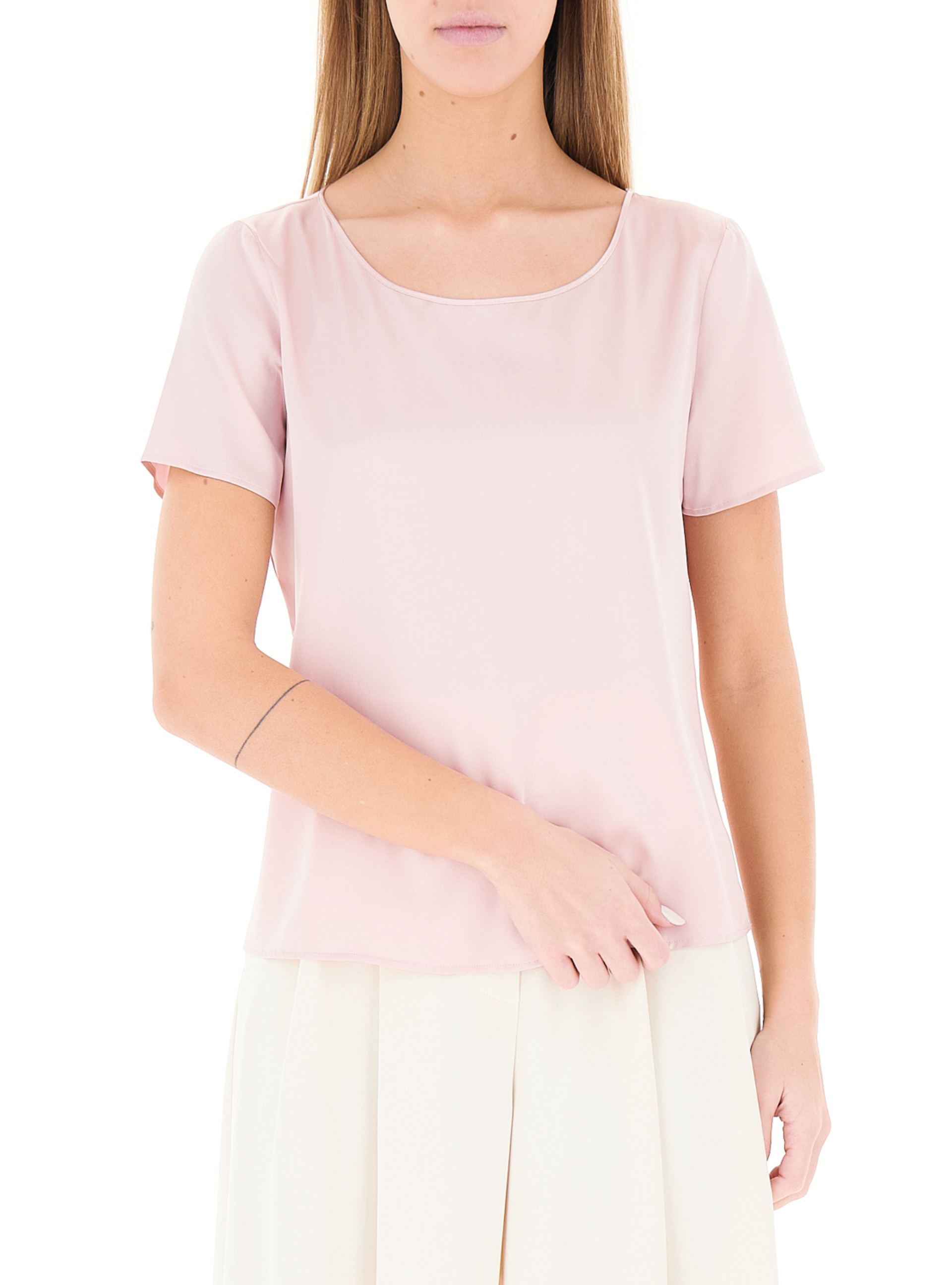 Blusa in satin ROSA CHIARO