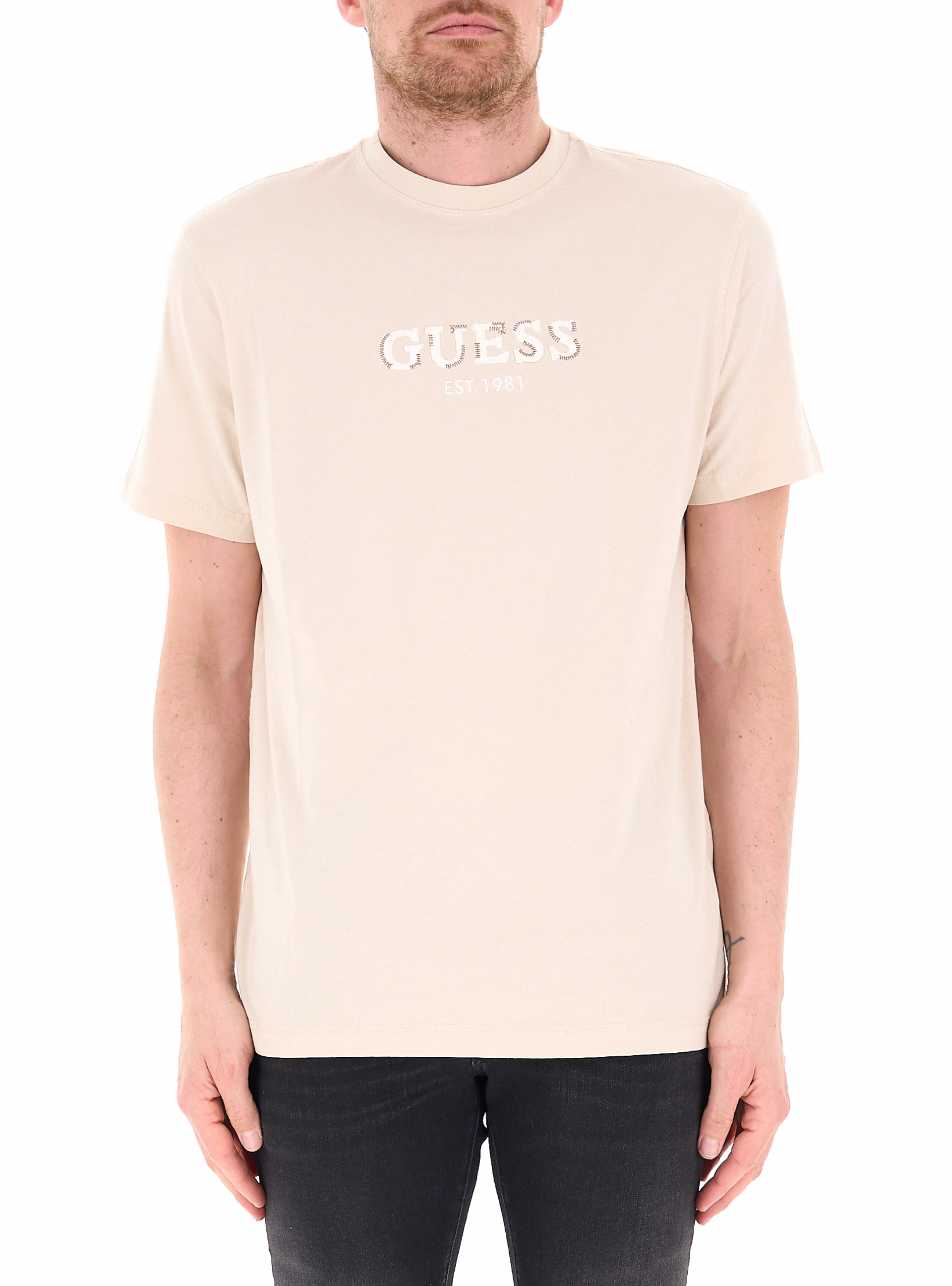 Guess T-shirt girocollo CHAMPAGNE
