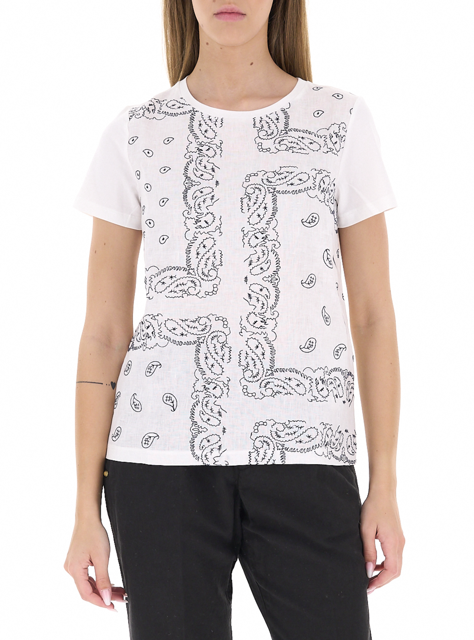T-shirt girocollo BIANCO
