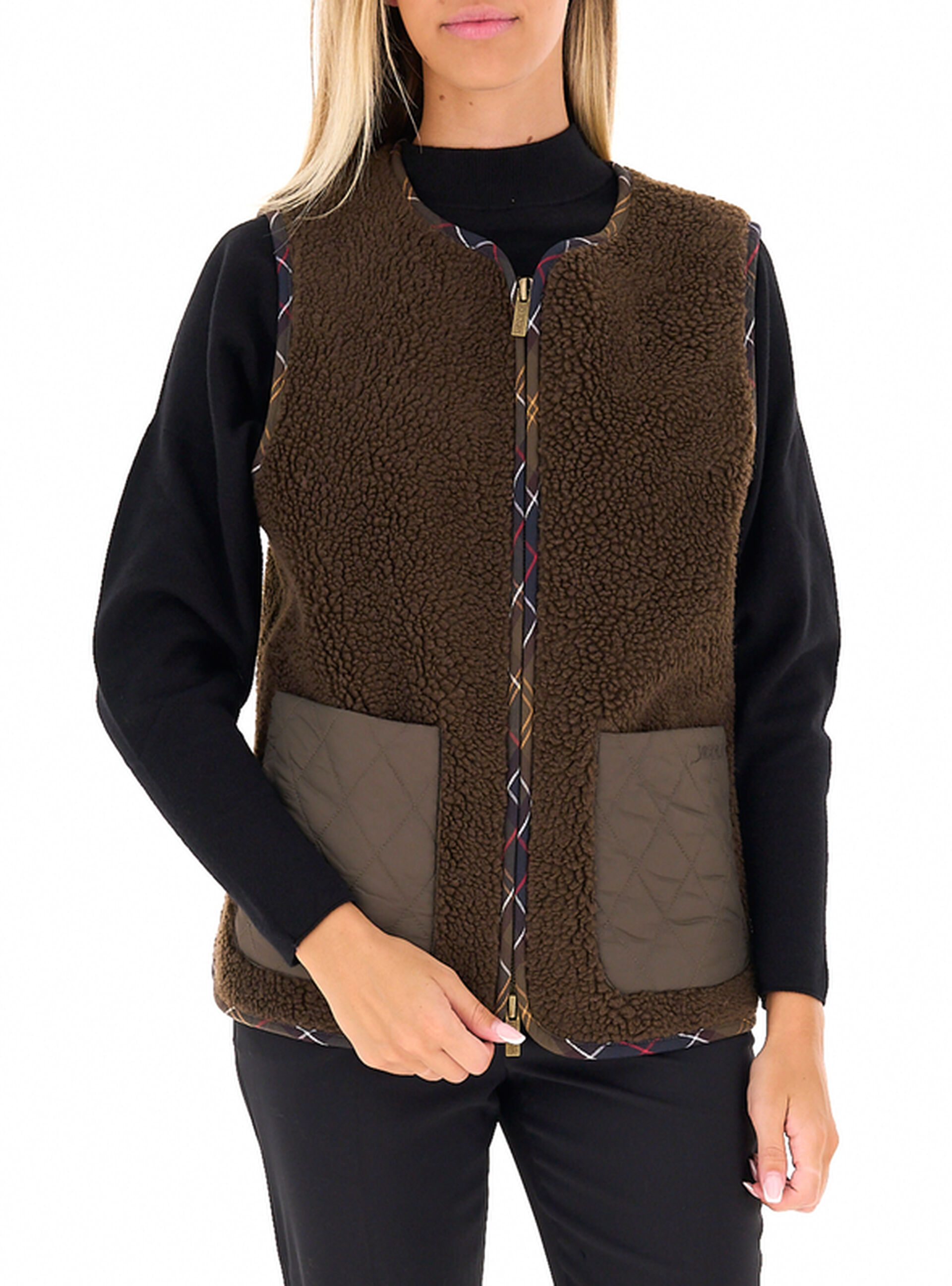 Giubbino smanicato MARRONE M