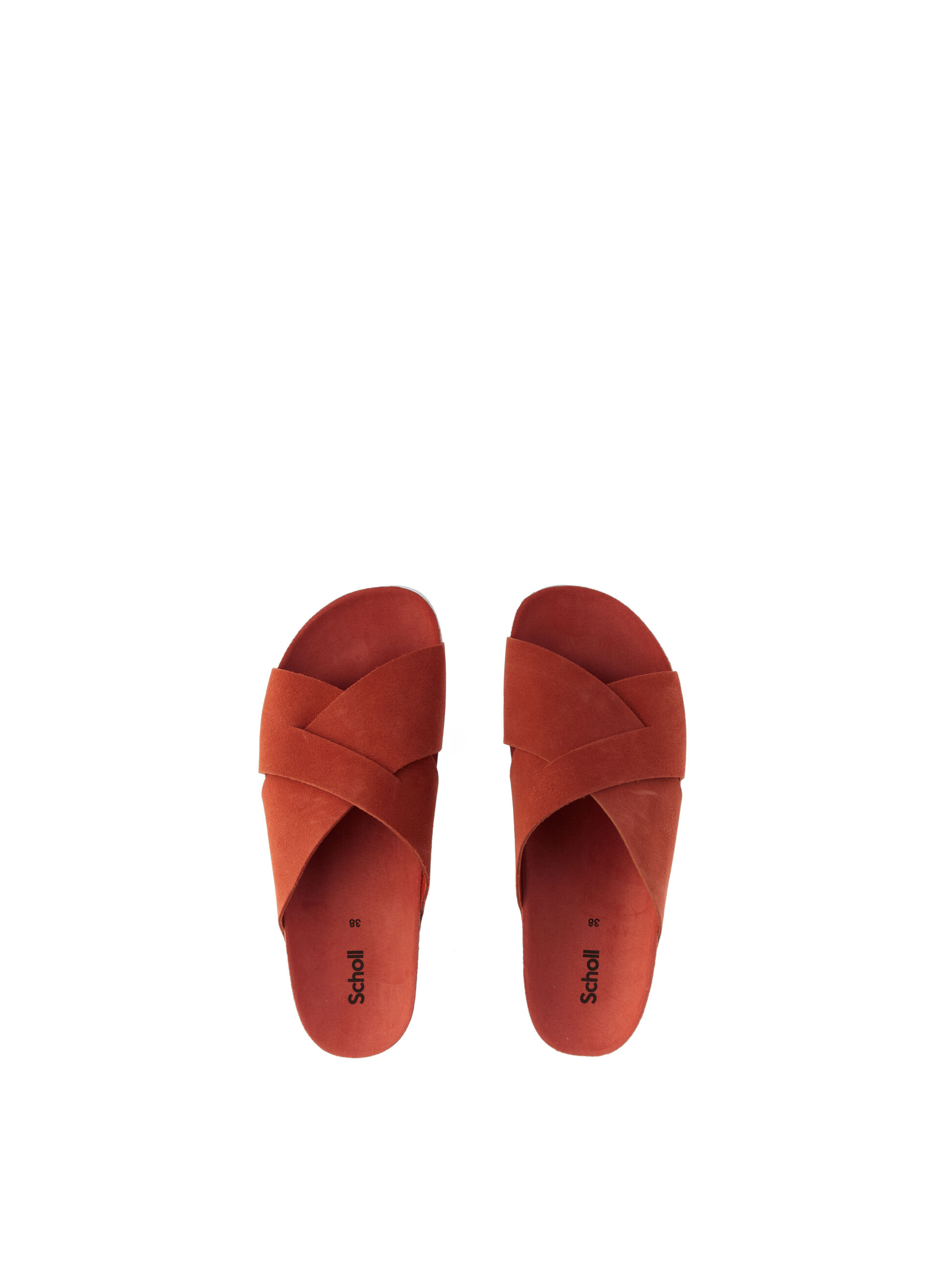 Ciabatte pelle scamosciata ROSSO