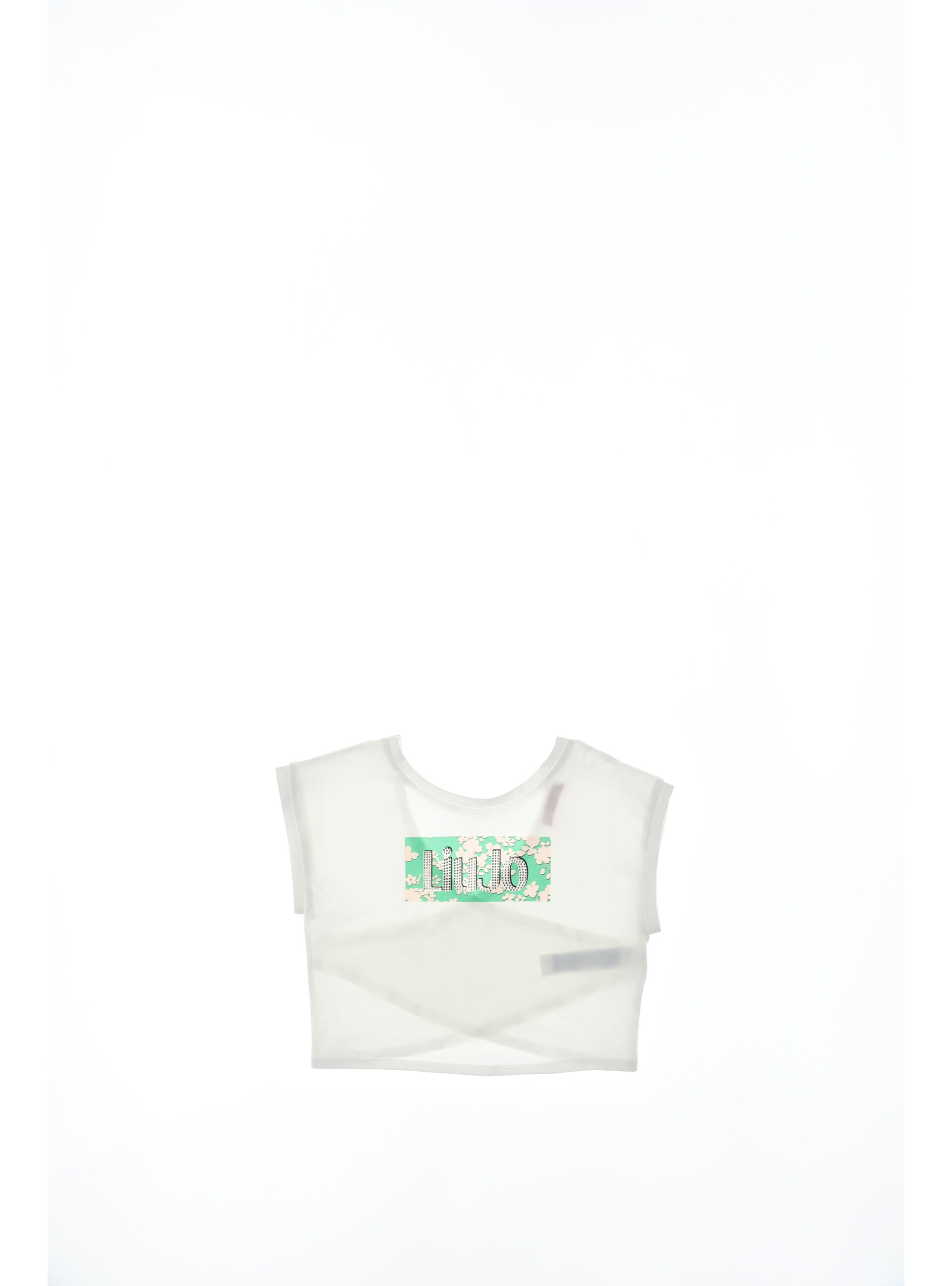 T-shirt con strass JUNIOR BIANCO 14